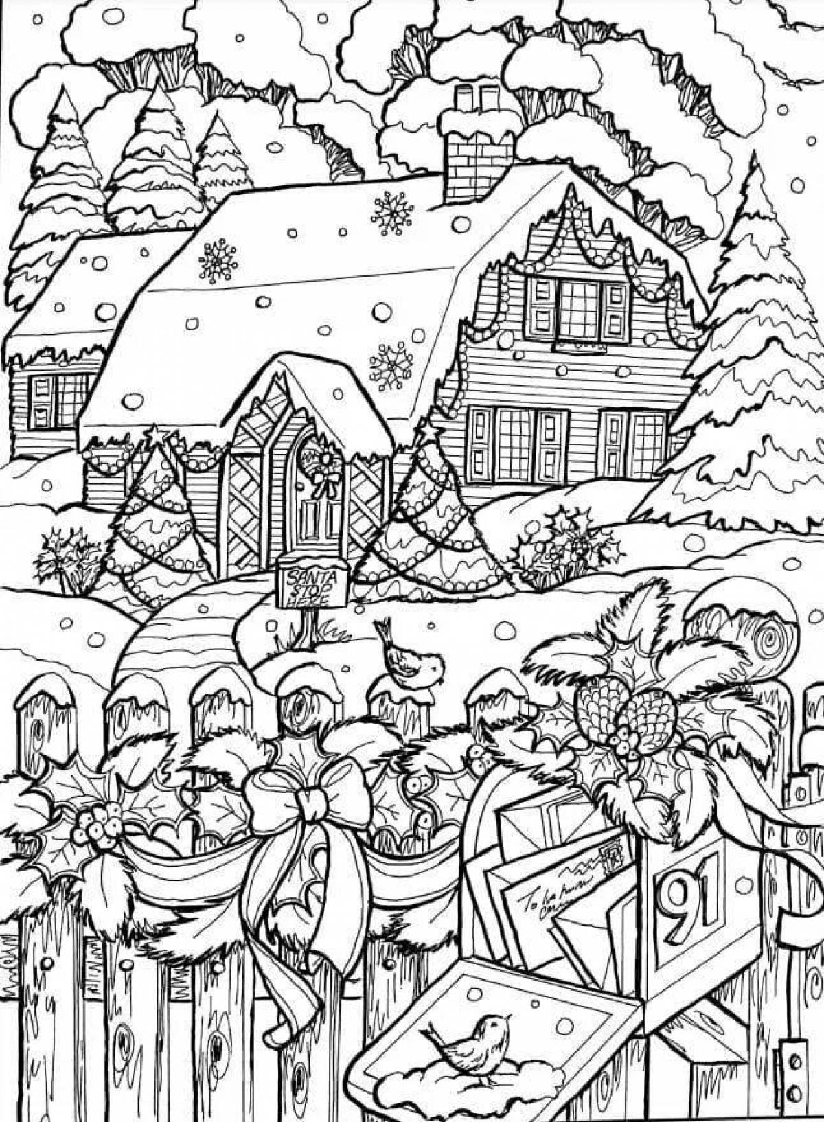 Gorgeous Christmas wonder coloring book