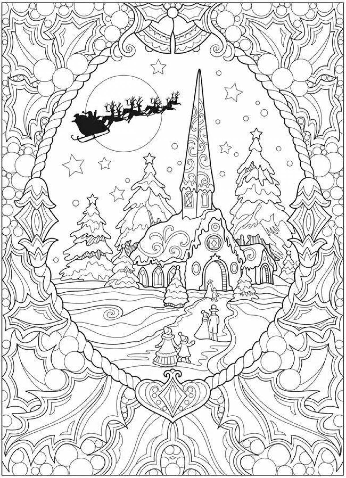 Exquisite Christmas wonders coloring book