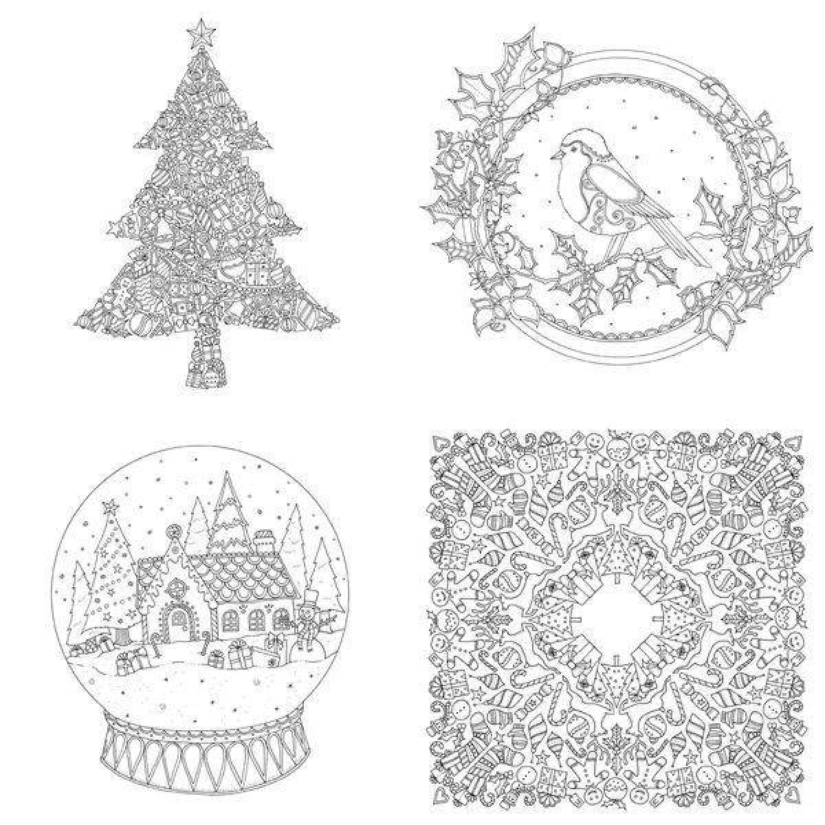 Coloring page dazzling Christmas wonders