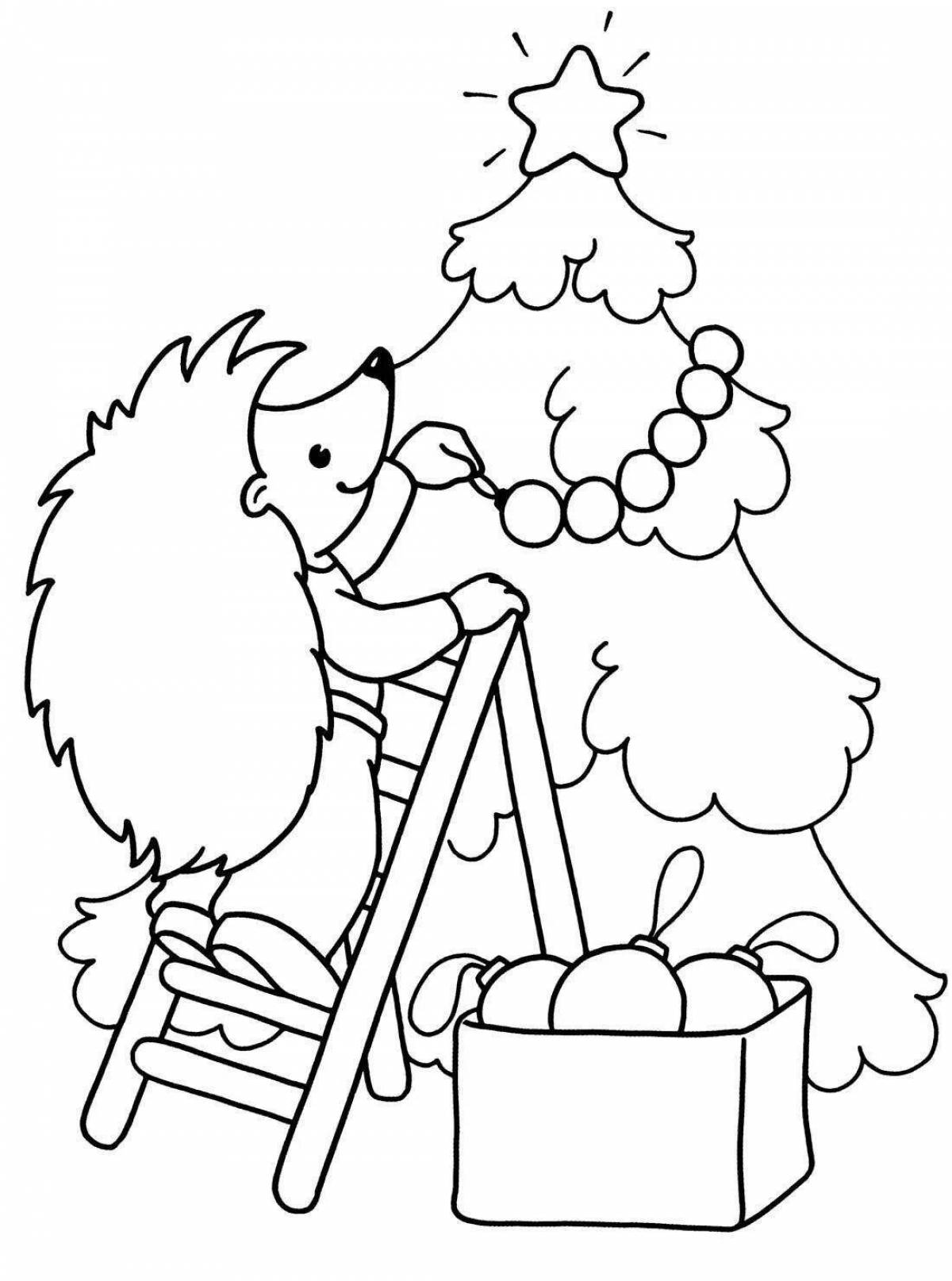 Colorful Christmas coloring book for children
