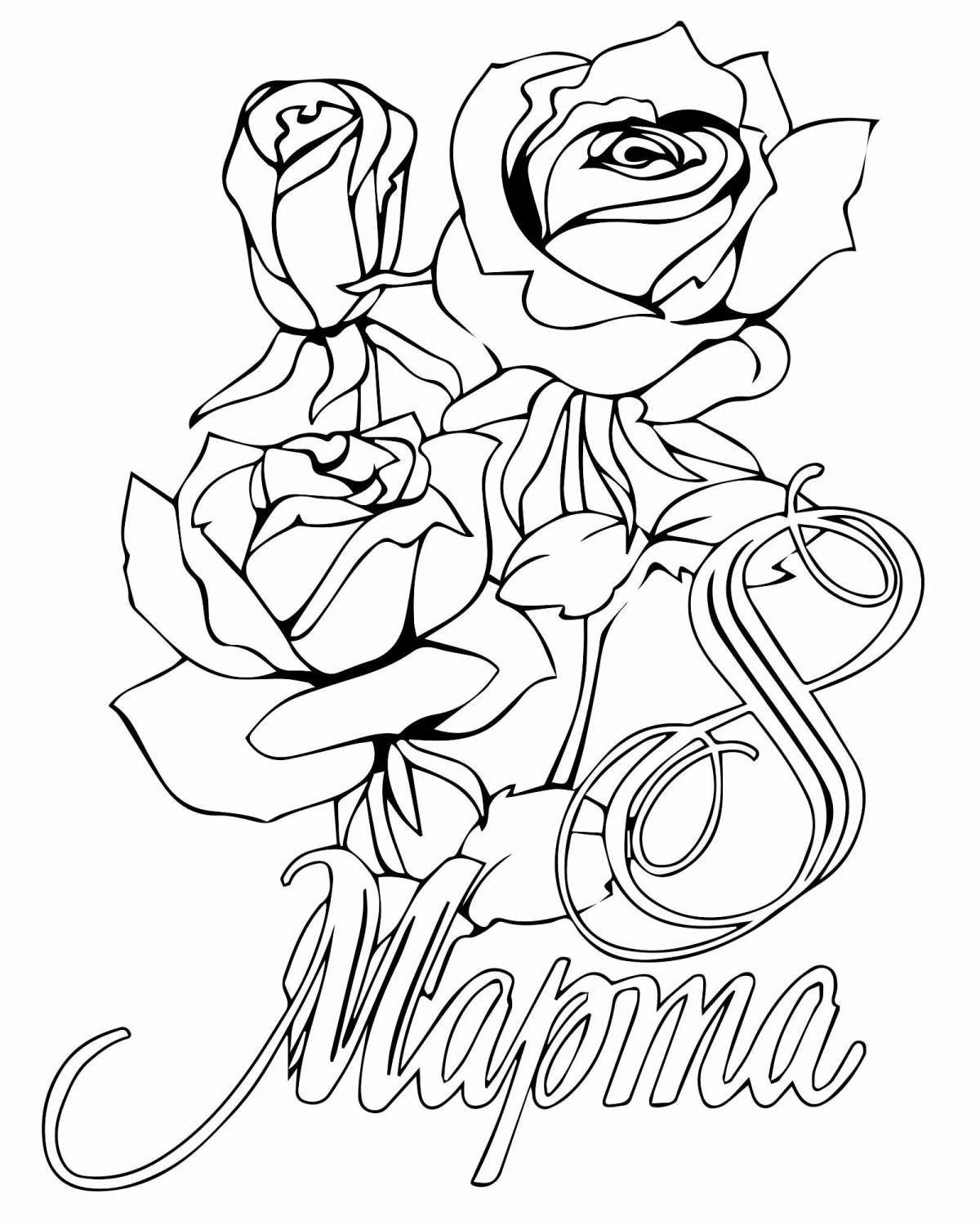 Gorgeous coloring of mom for March 8