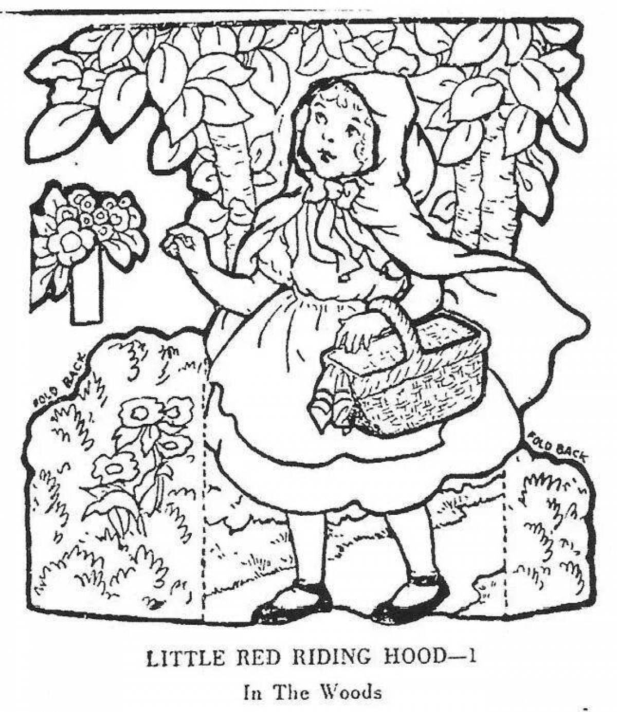 Fancy little red riding hood coloring book