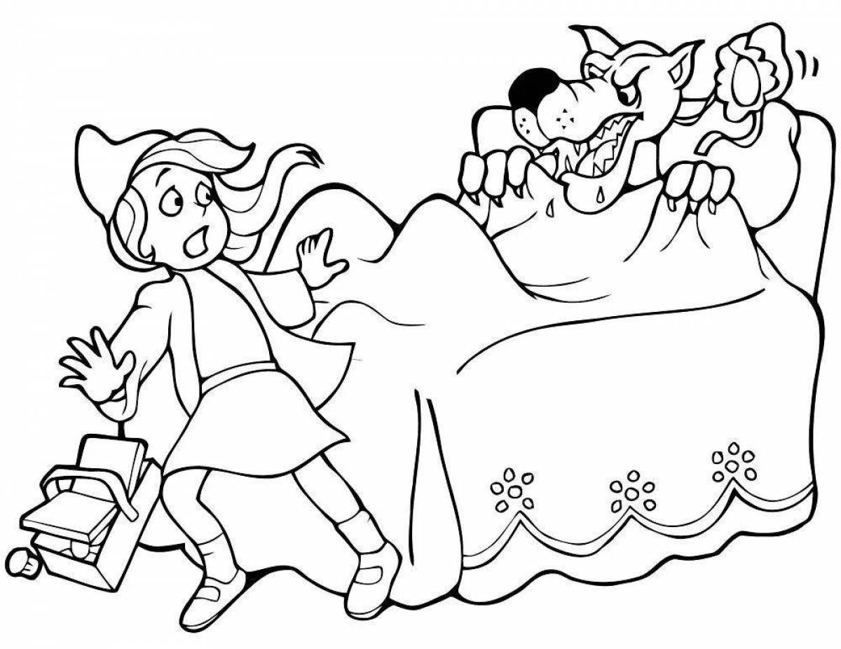Charming Charles Perrault Coloring Little Red Riding Hood