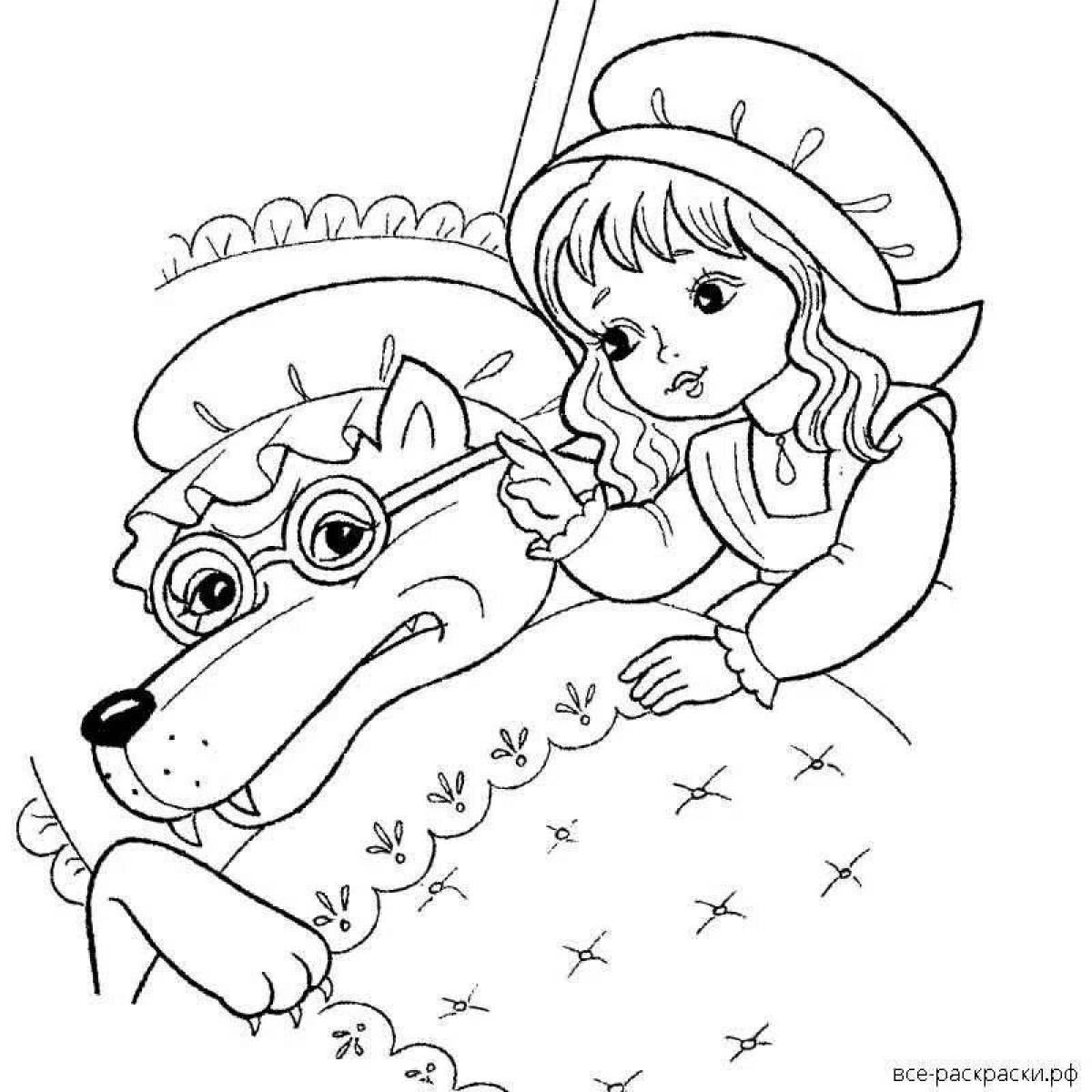 Gorgeous charles perrault little red riding hood coloring book
