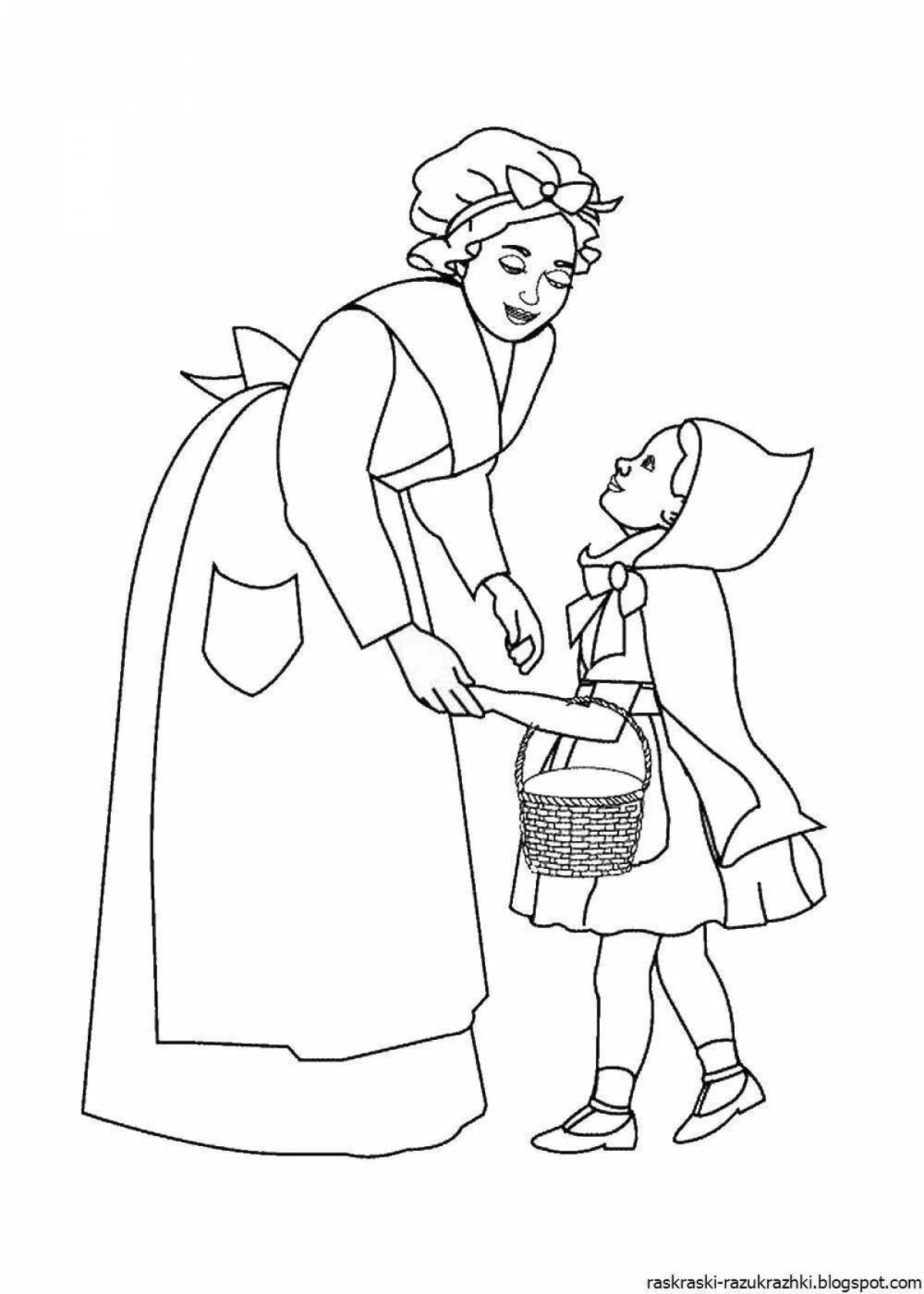 Little red riding hood coloring book