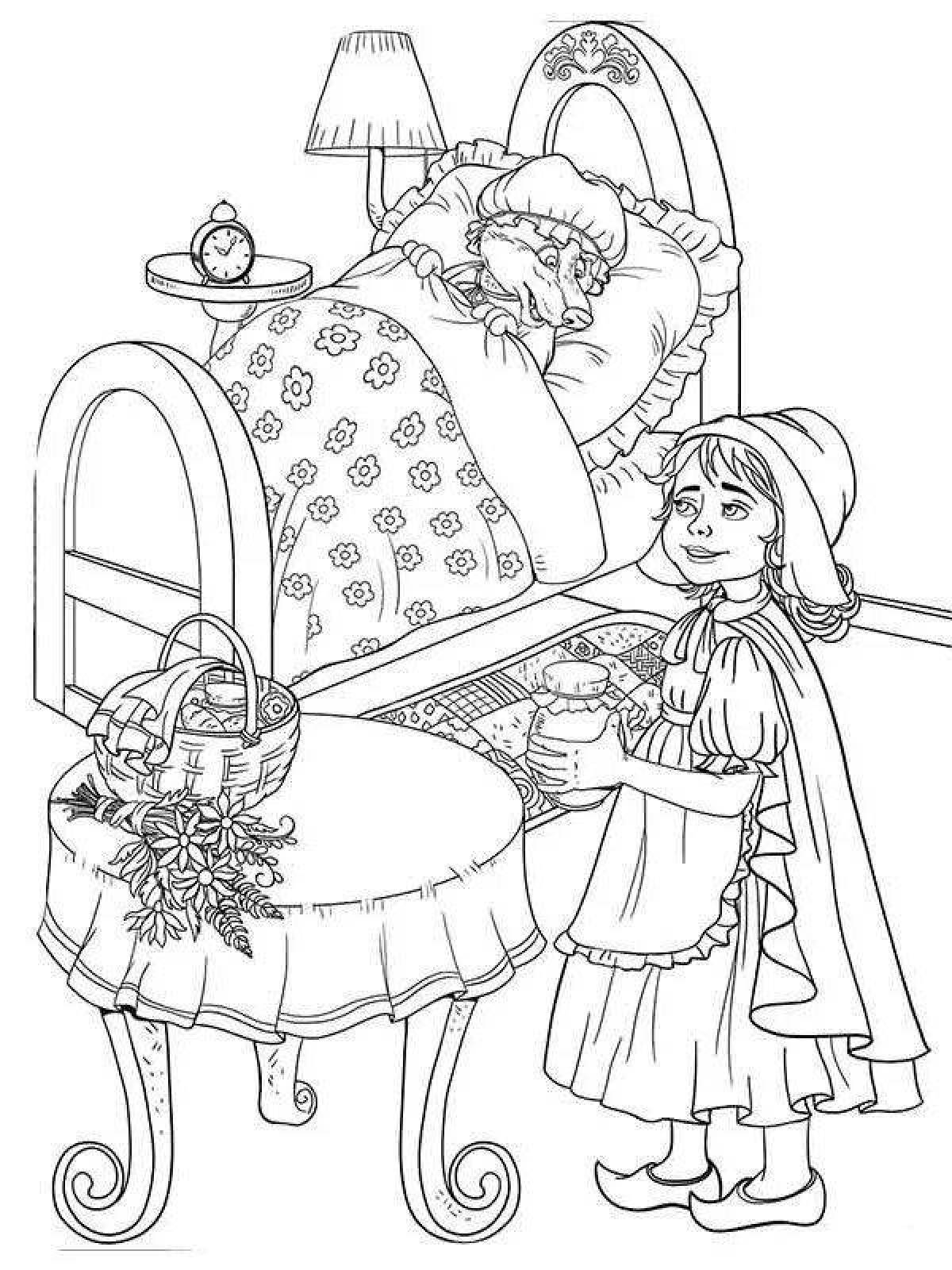 Violent charles perrault little red riding hood coloring book