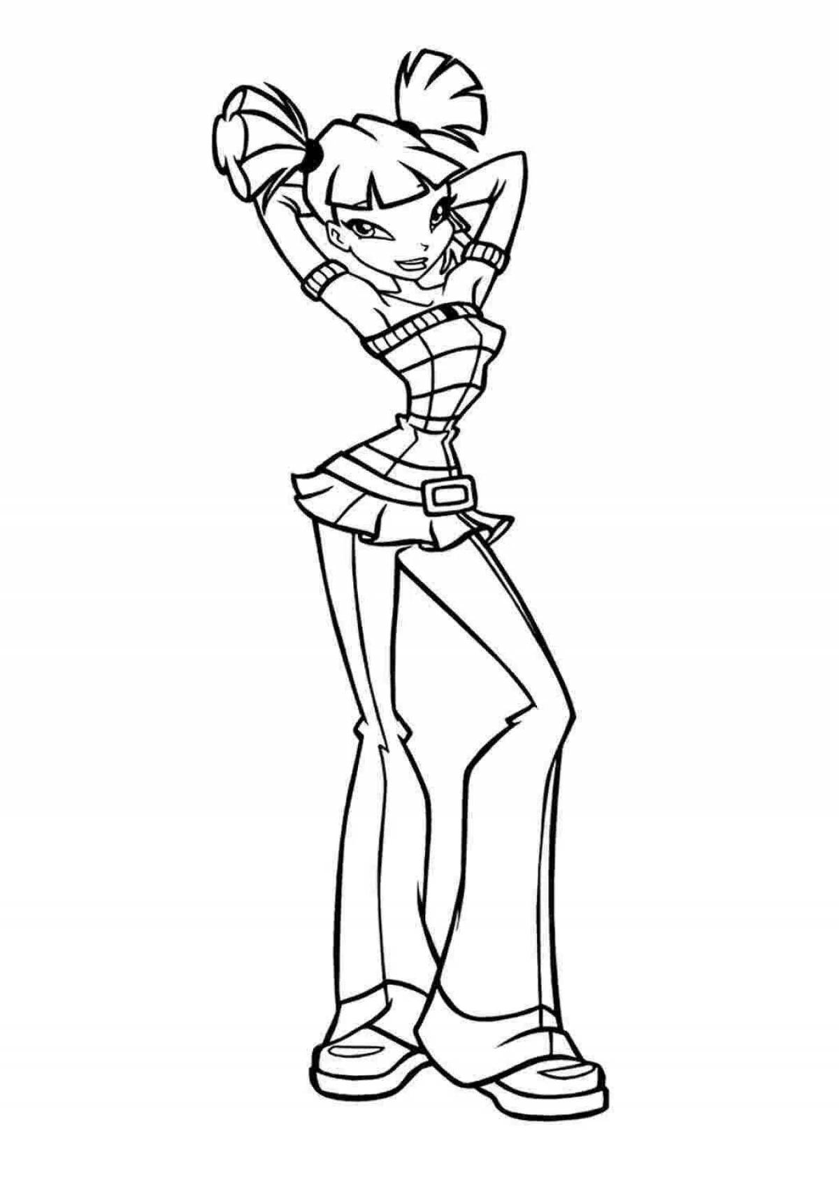 Dazzling coloring page muse