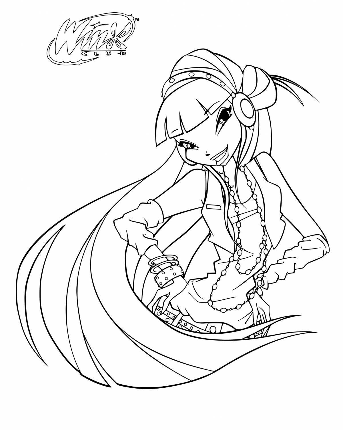 Vivacious coloring page muse