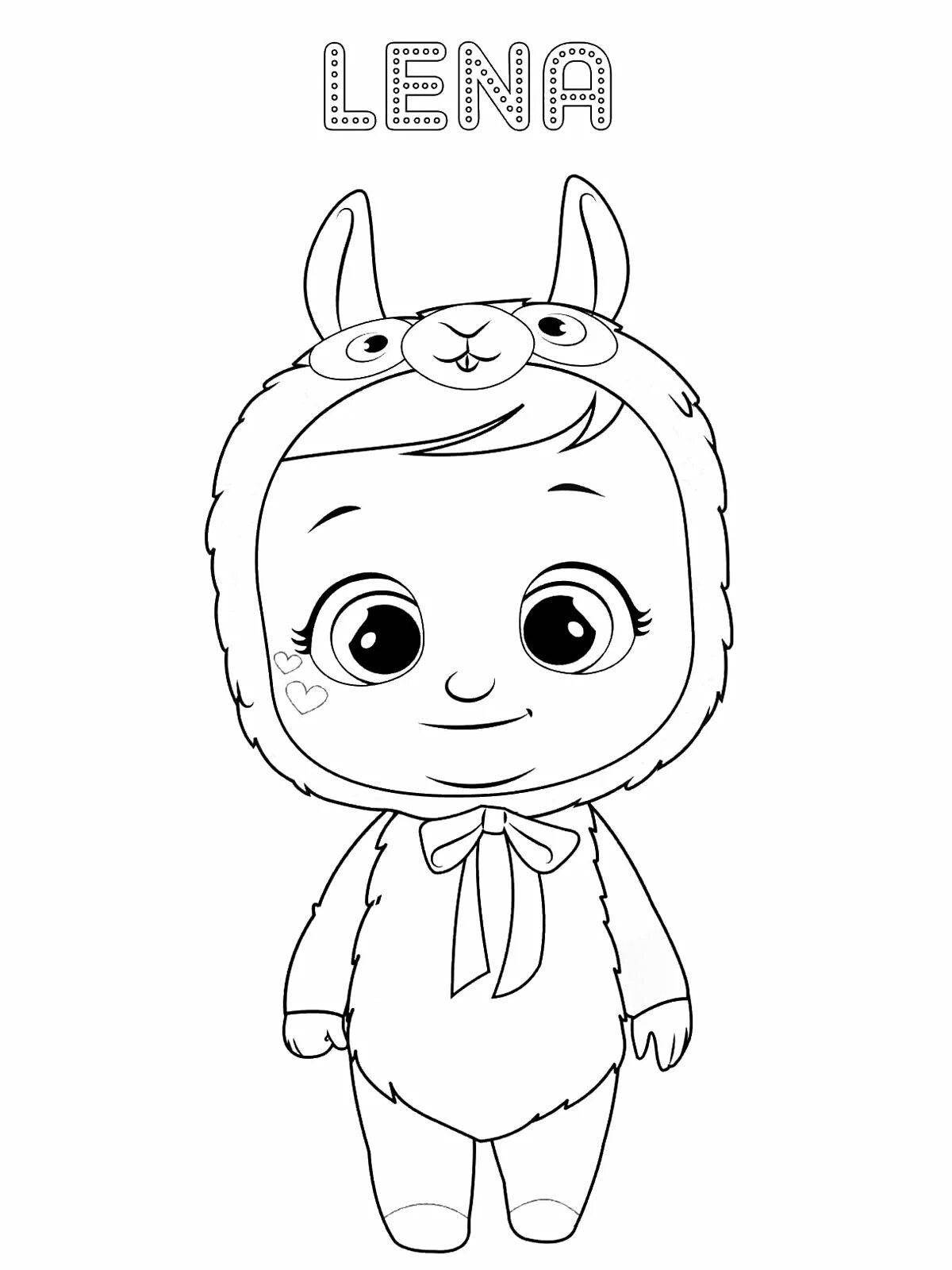 Colorful kreis baby coloring page