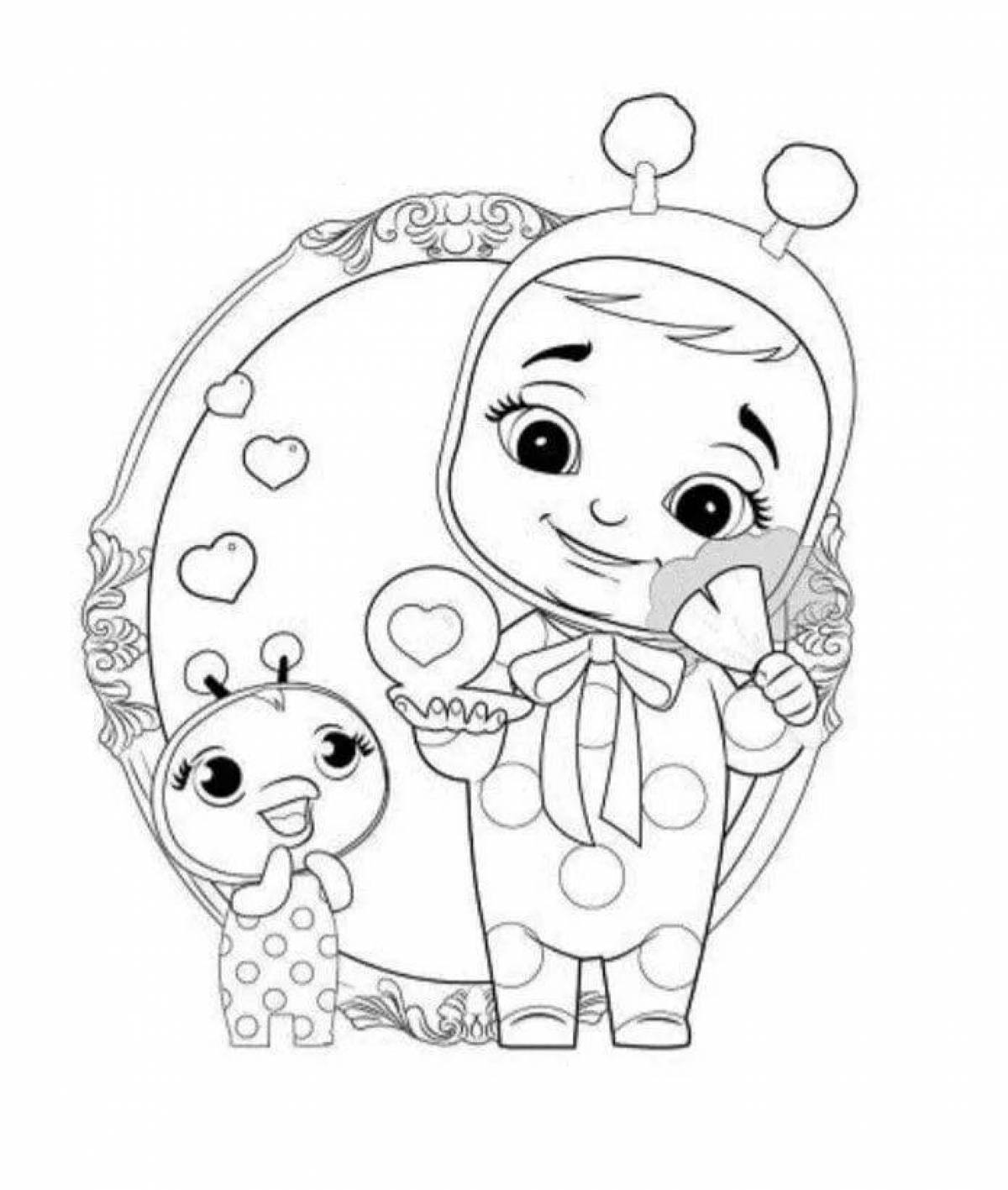 Adorable kreis baby coloring page