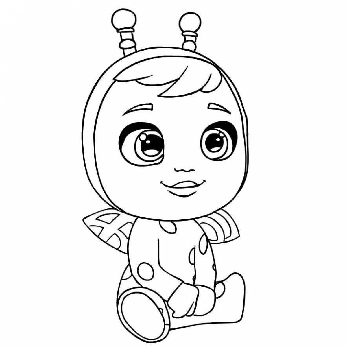 Happy kreis baby coloring page