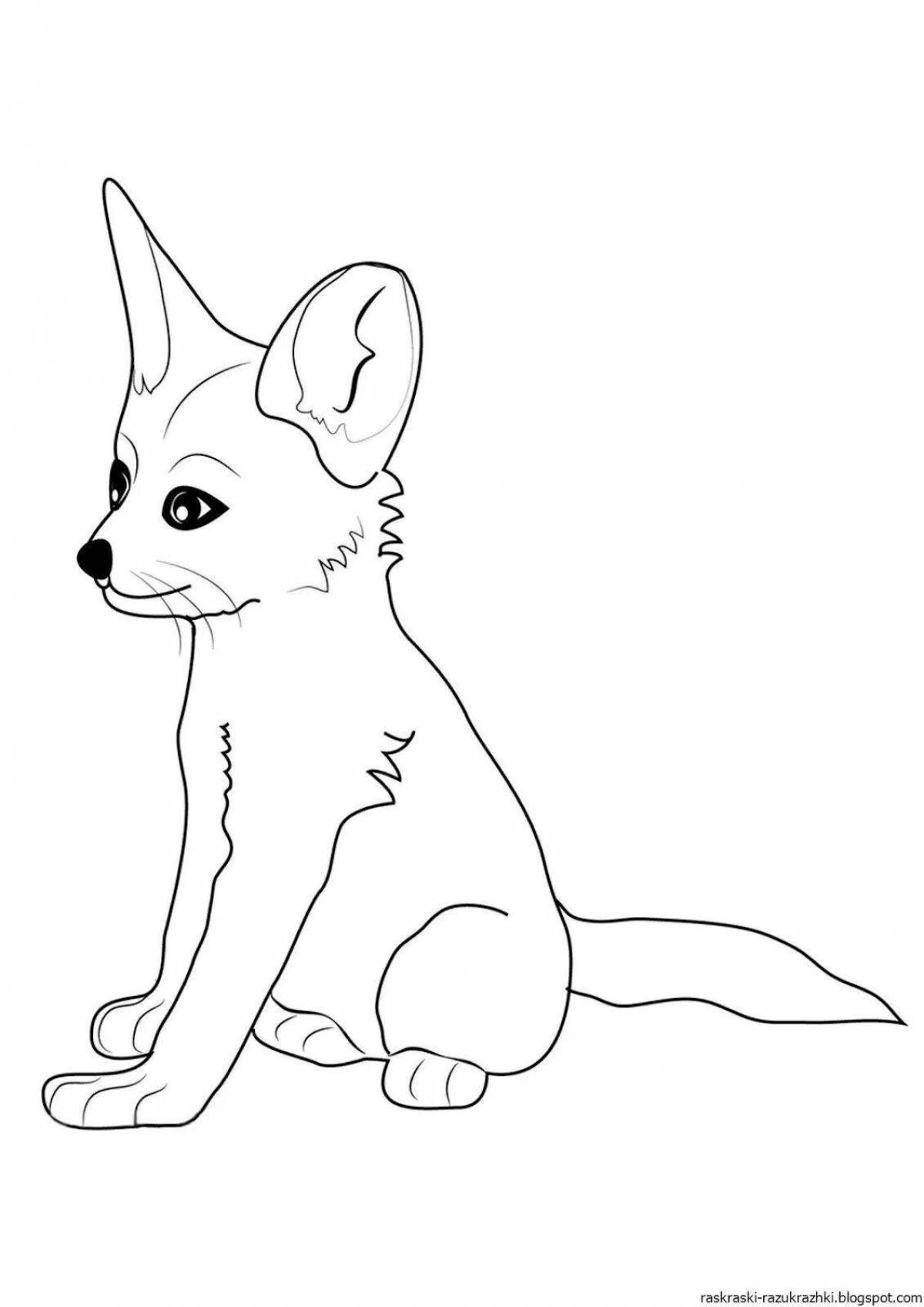 Holiday fox coloring book for kids