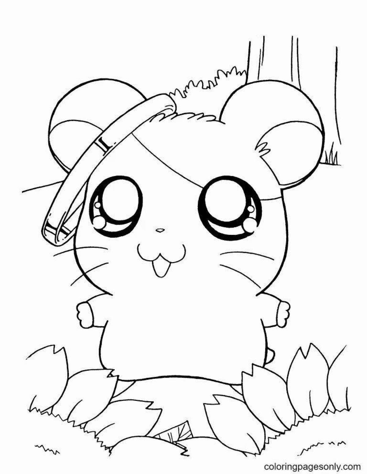 Fancy coloring hamster