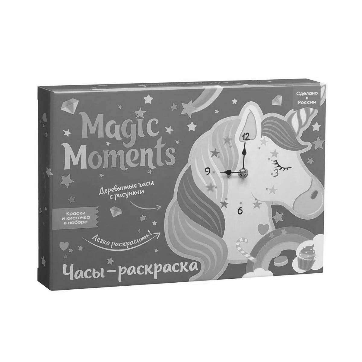 Magic coloring clock magic moments