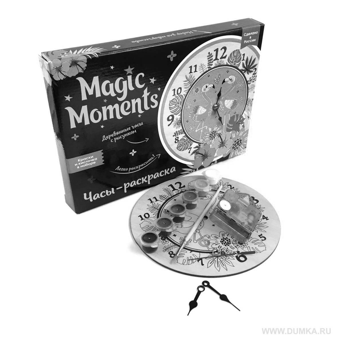 Dazzling coloring clock magic moments