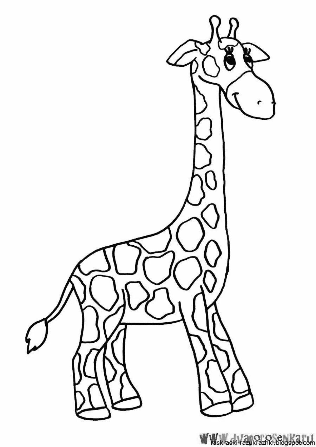 Sweet coloring giraffe
