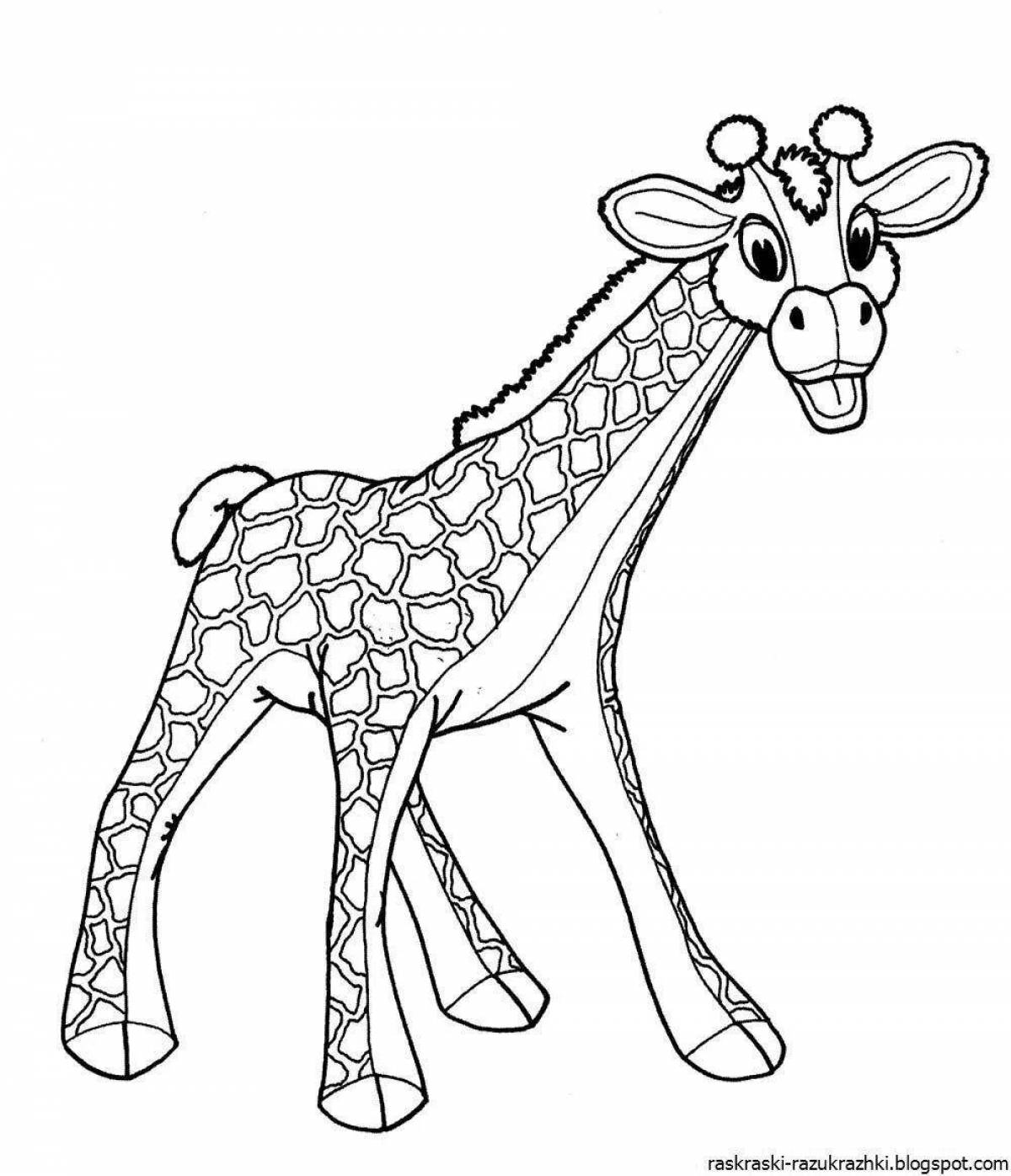 Delightful coloring giraffe