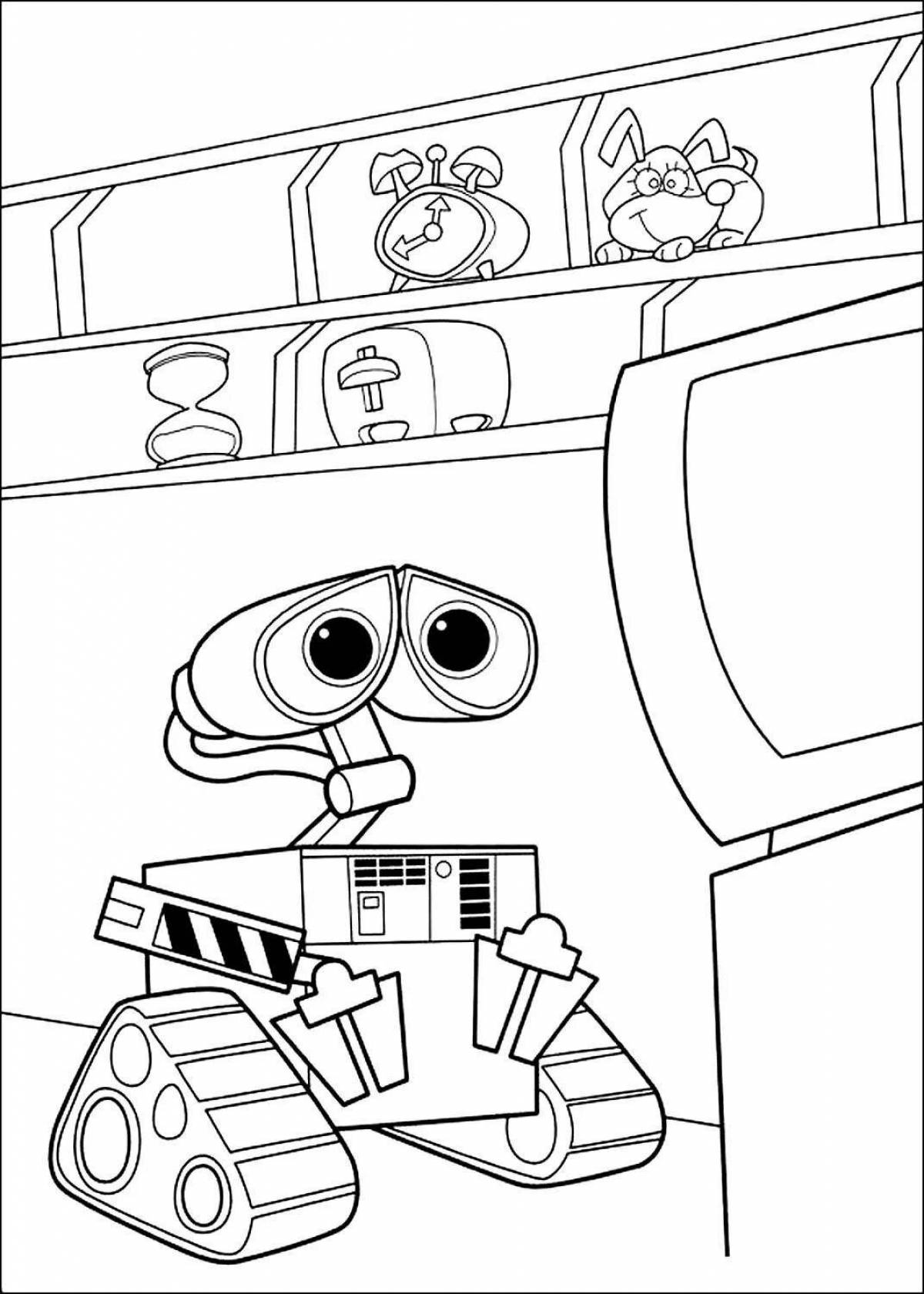 Valley of Robots thrilling coloring book