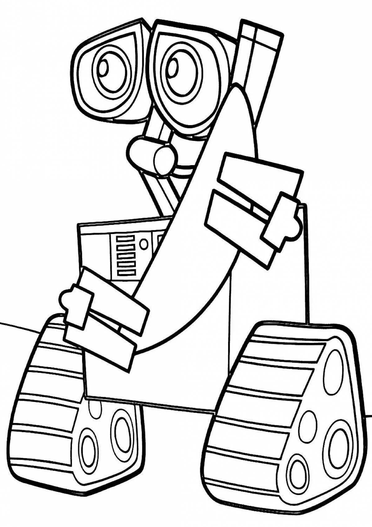 Glowing Robot Valley coloring page