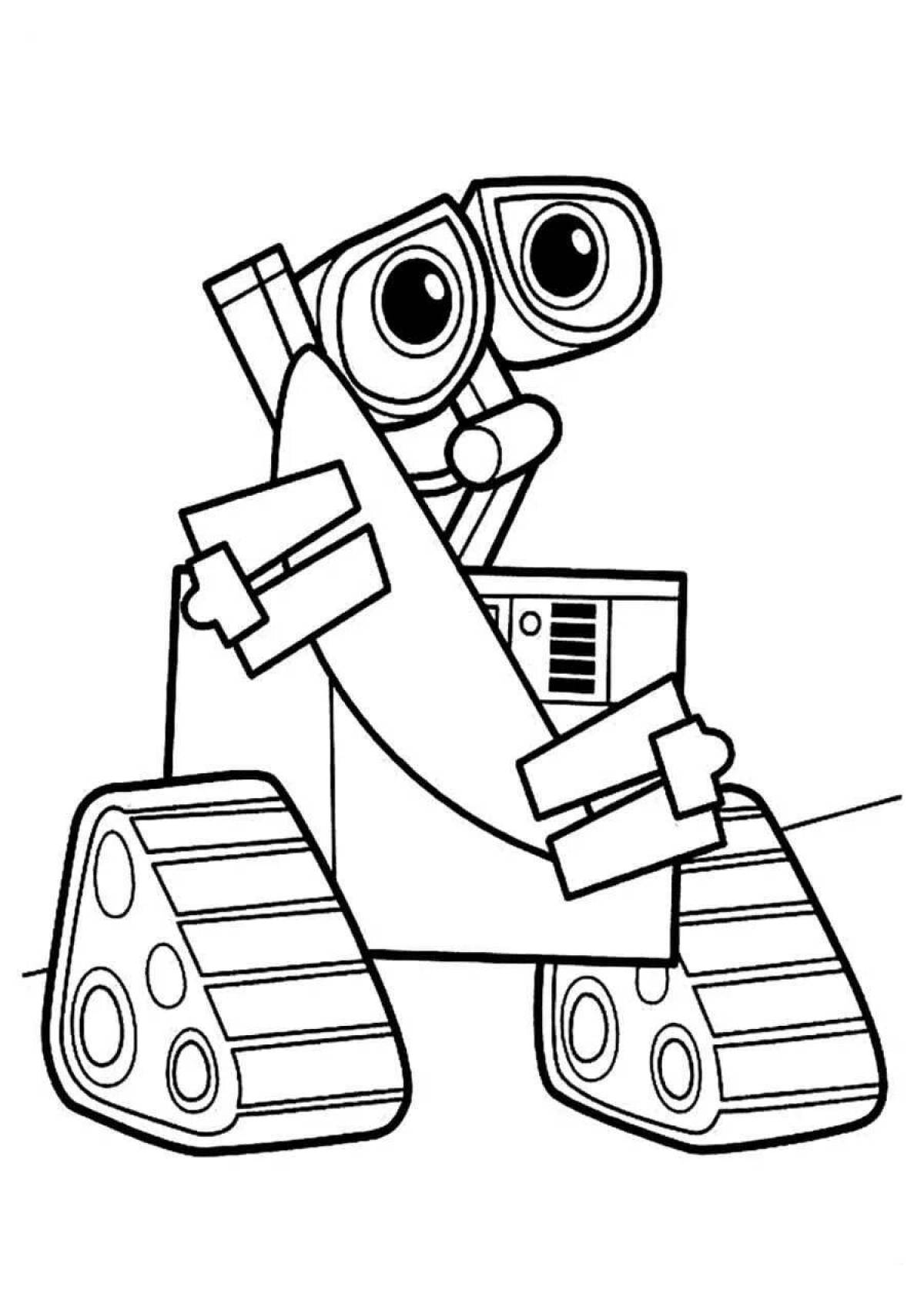 Amazing robot valley coloring page