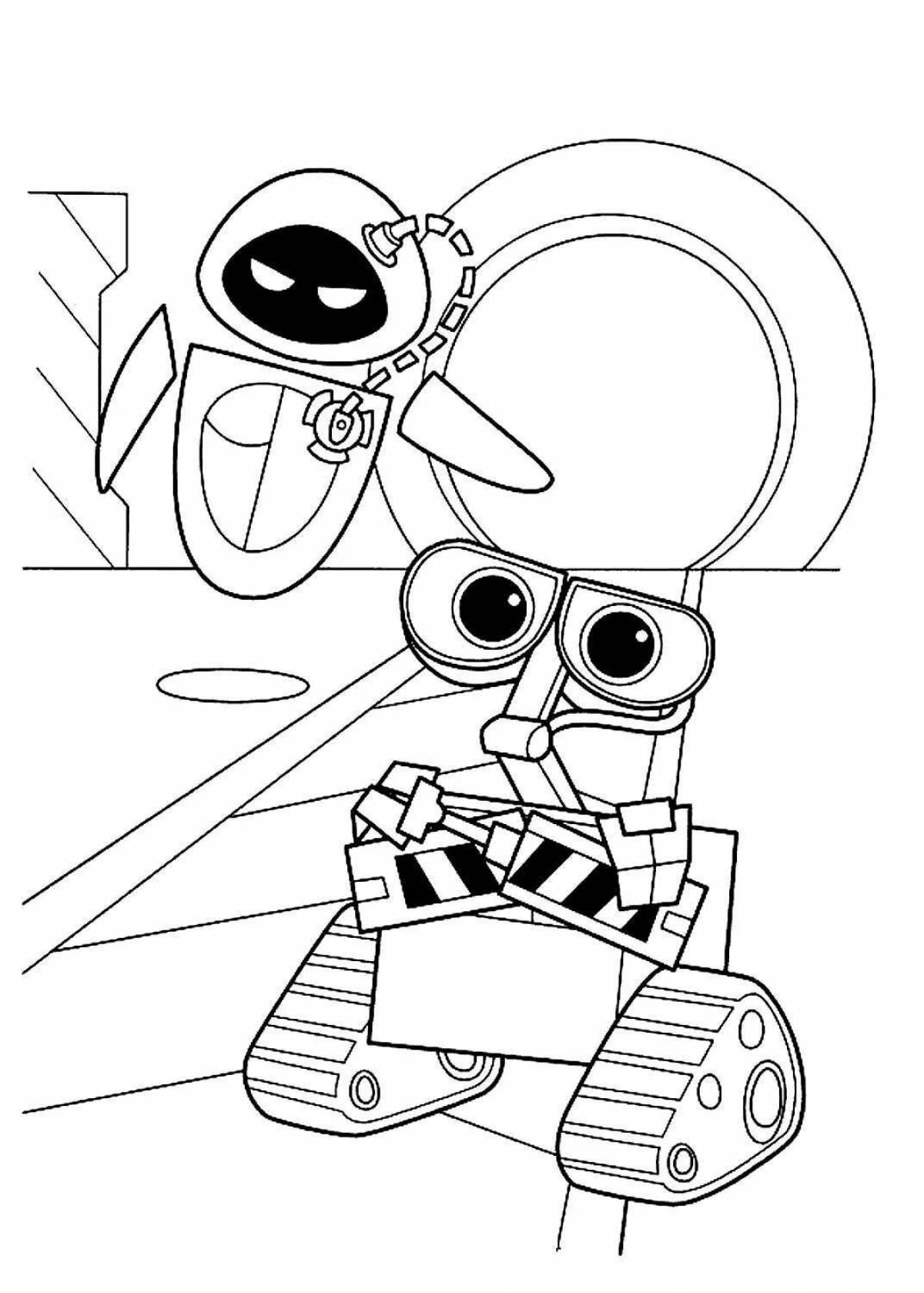 Delicate robot valley coloring page