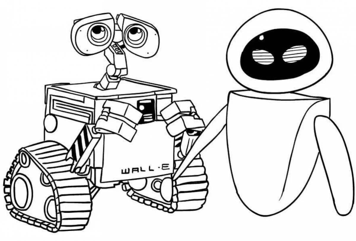 Rampant Valley of Robots coloring page