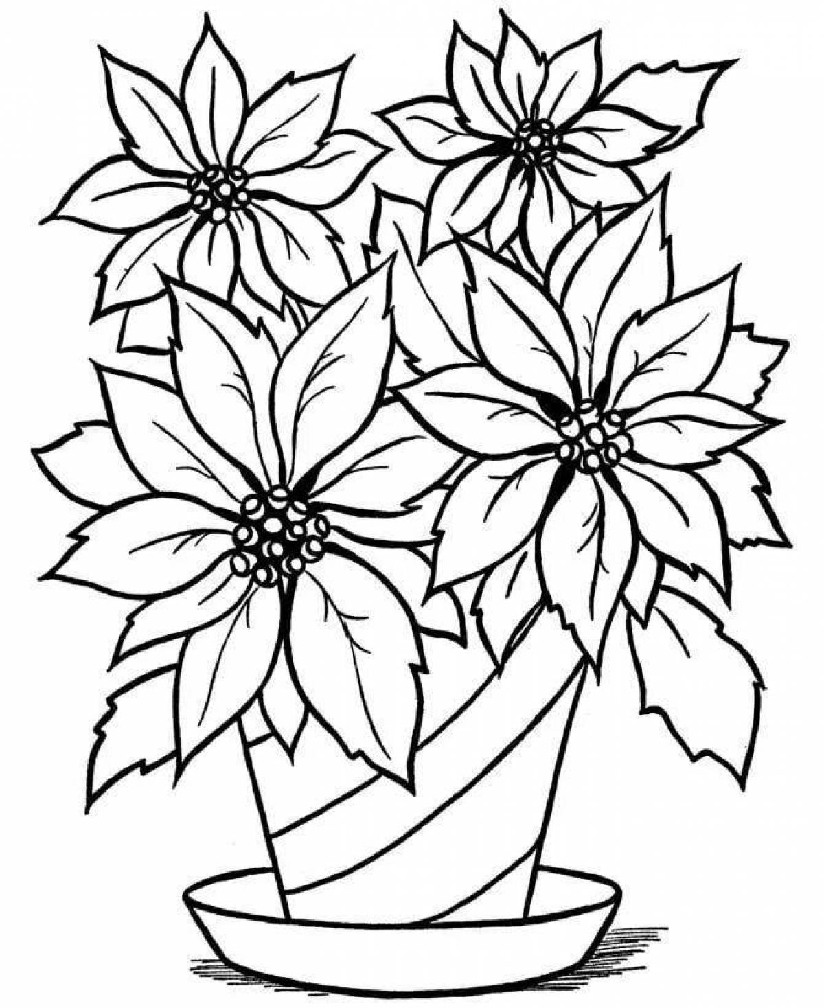 Live coloring beautiful flower