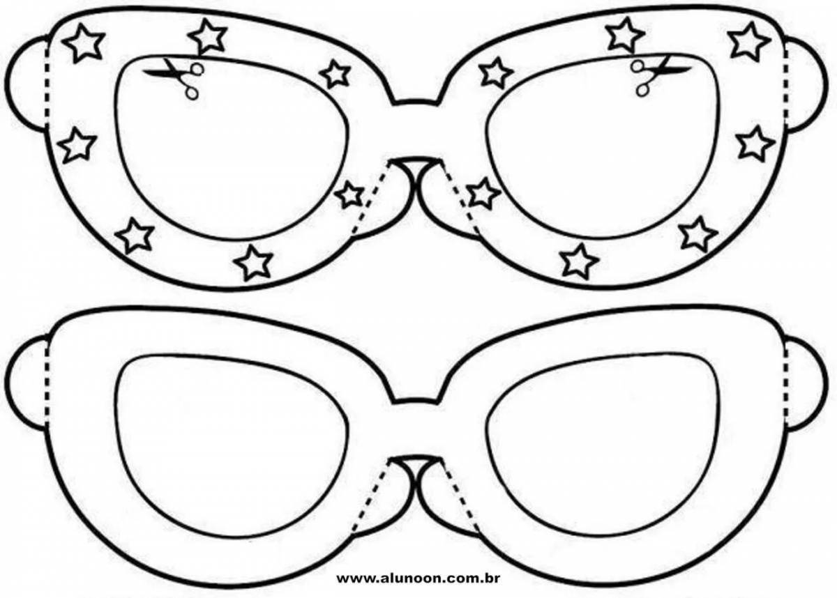 Раскраска Солнышко в очках для малышей