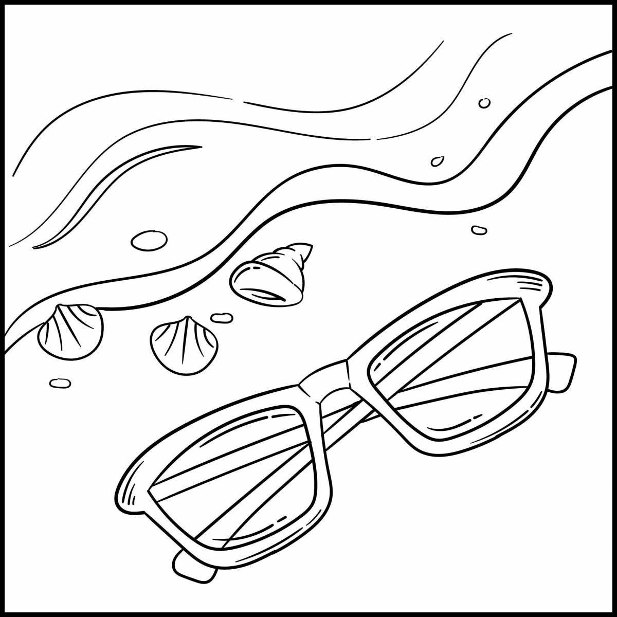 Outstanding glasses coloring book for preschoolers