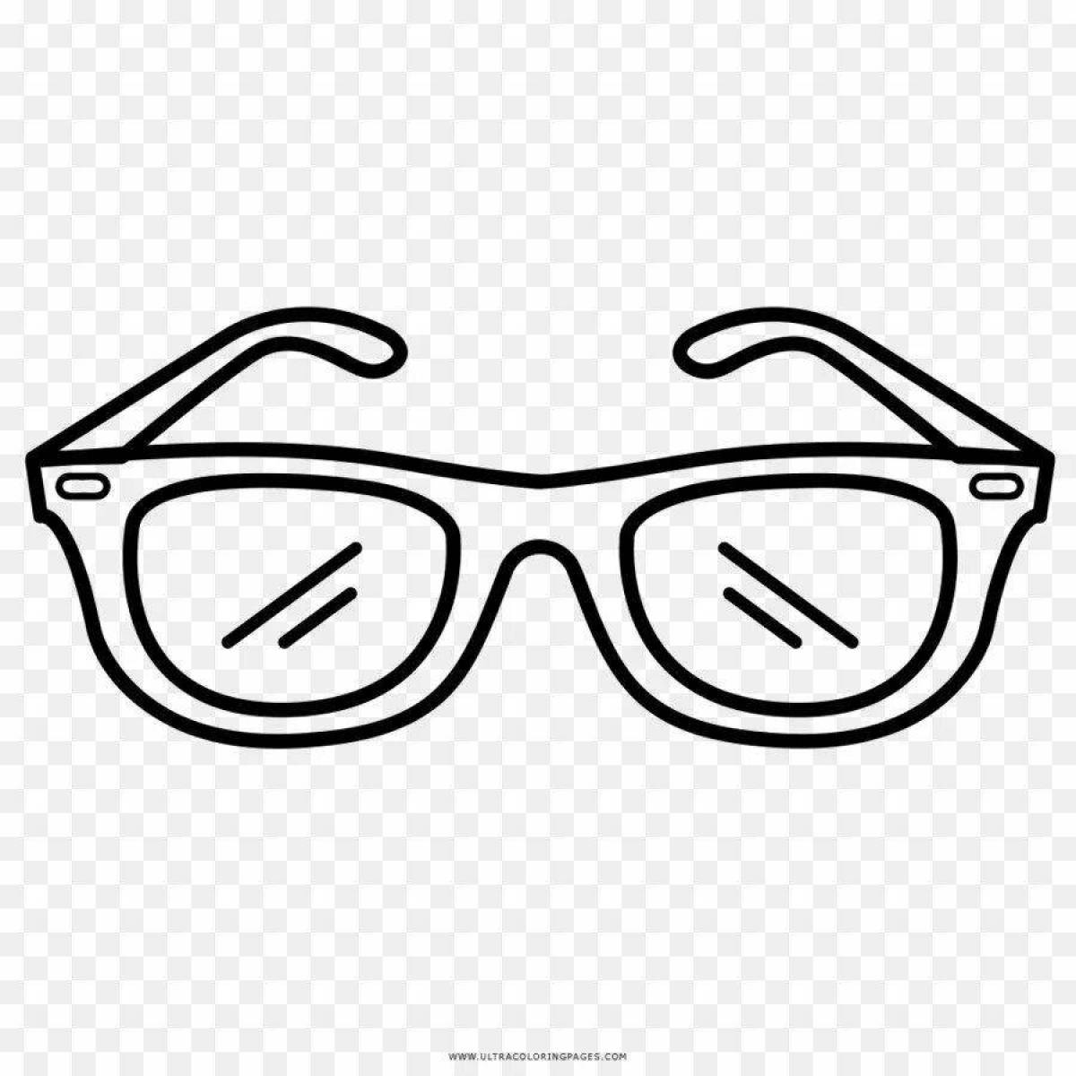 Fancy glasses coloring book for babies