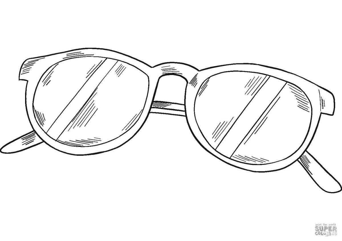 Adorable glasses coloring book for kids