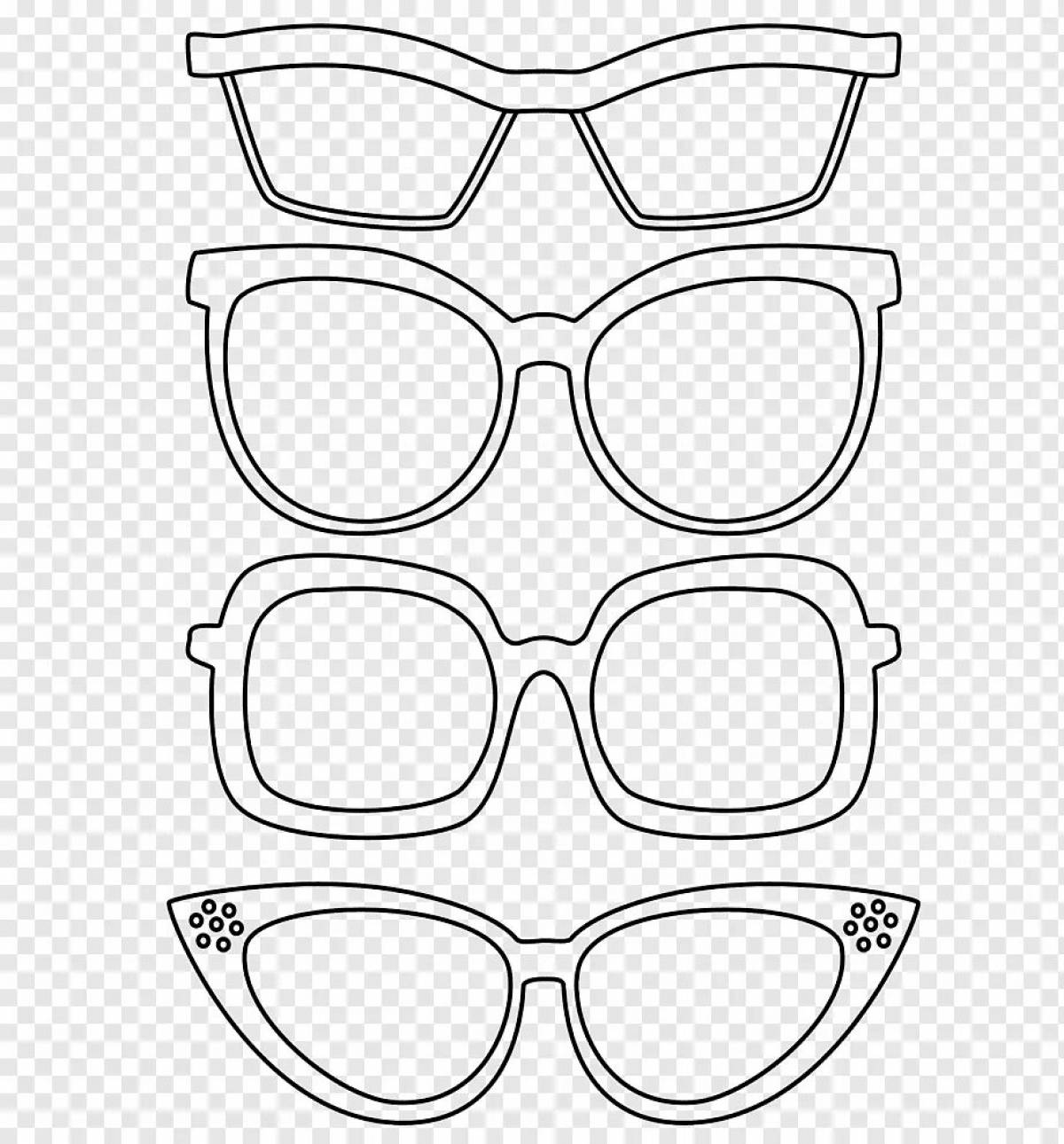 Adorable glasses coloring book for babies