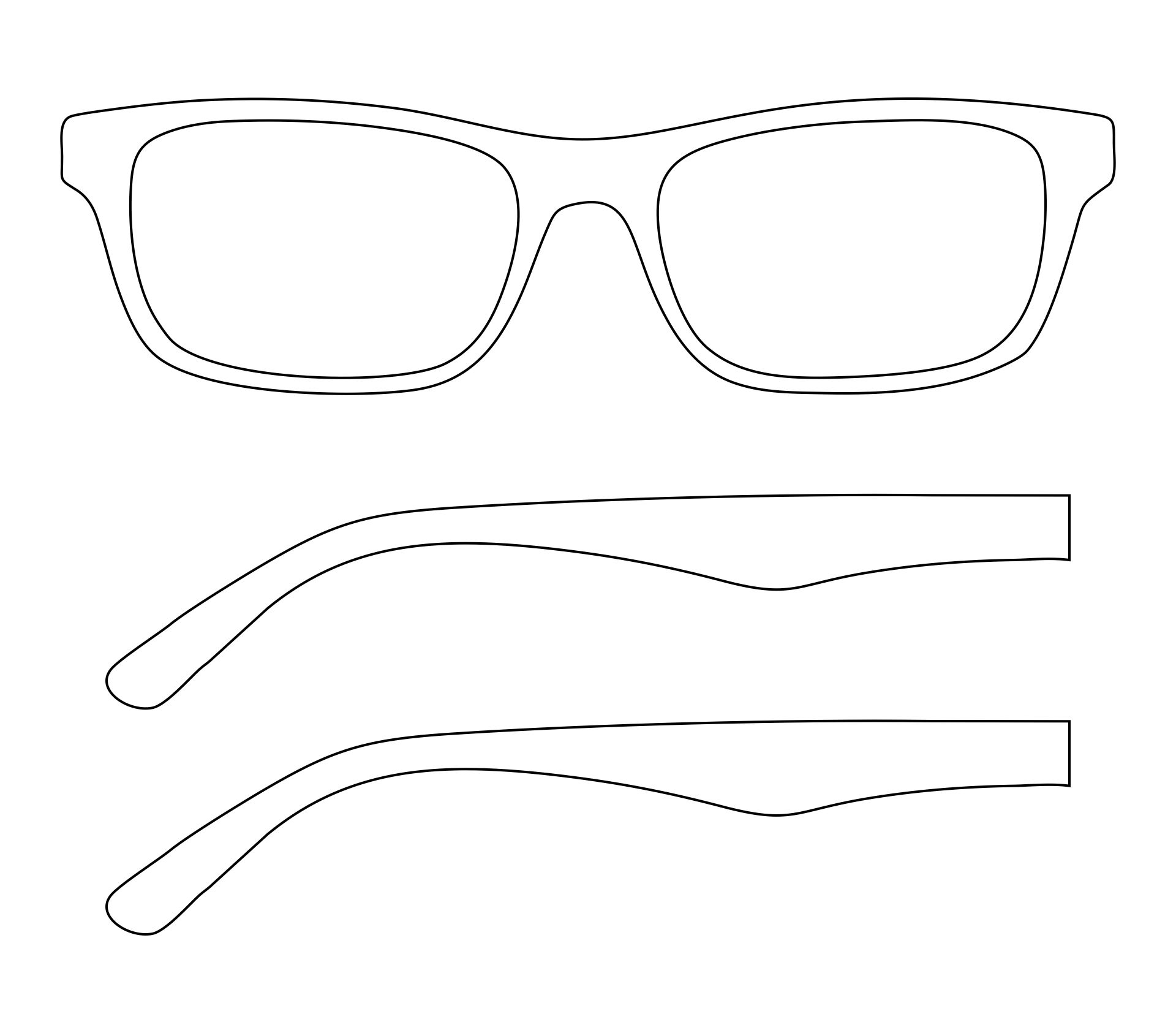 Vivacious glasses coloring page for juniors