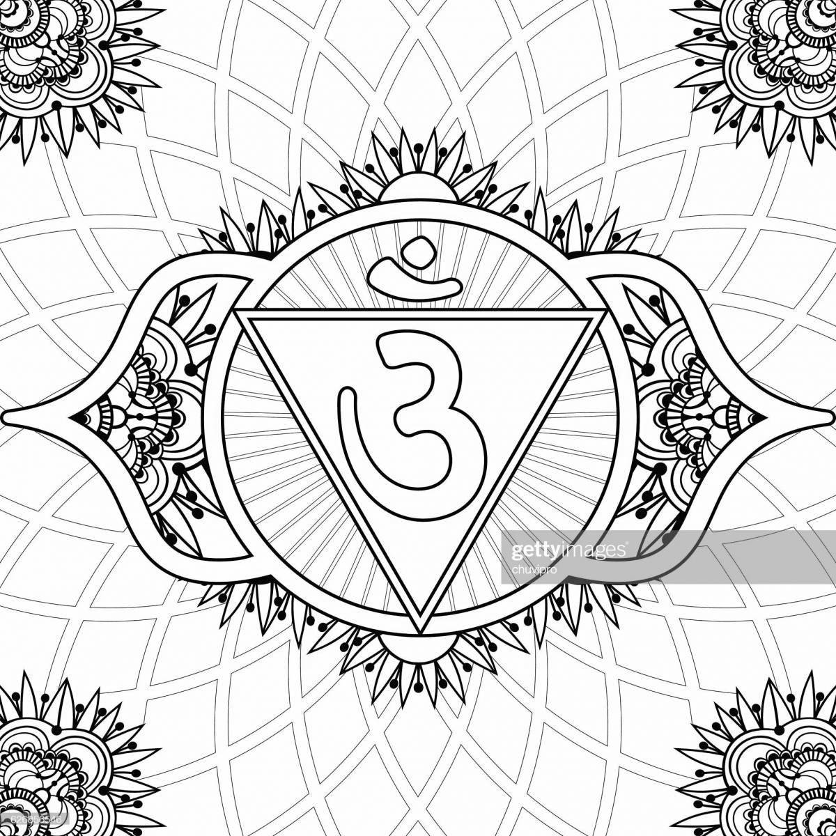 Vibrant chakra coloring pages