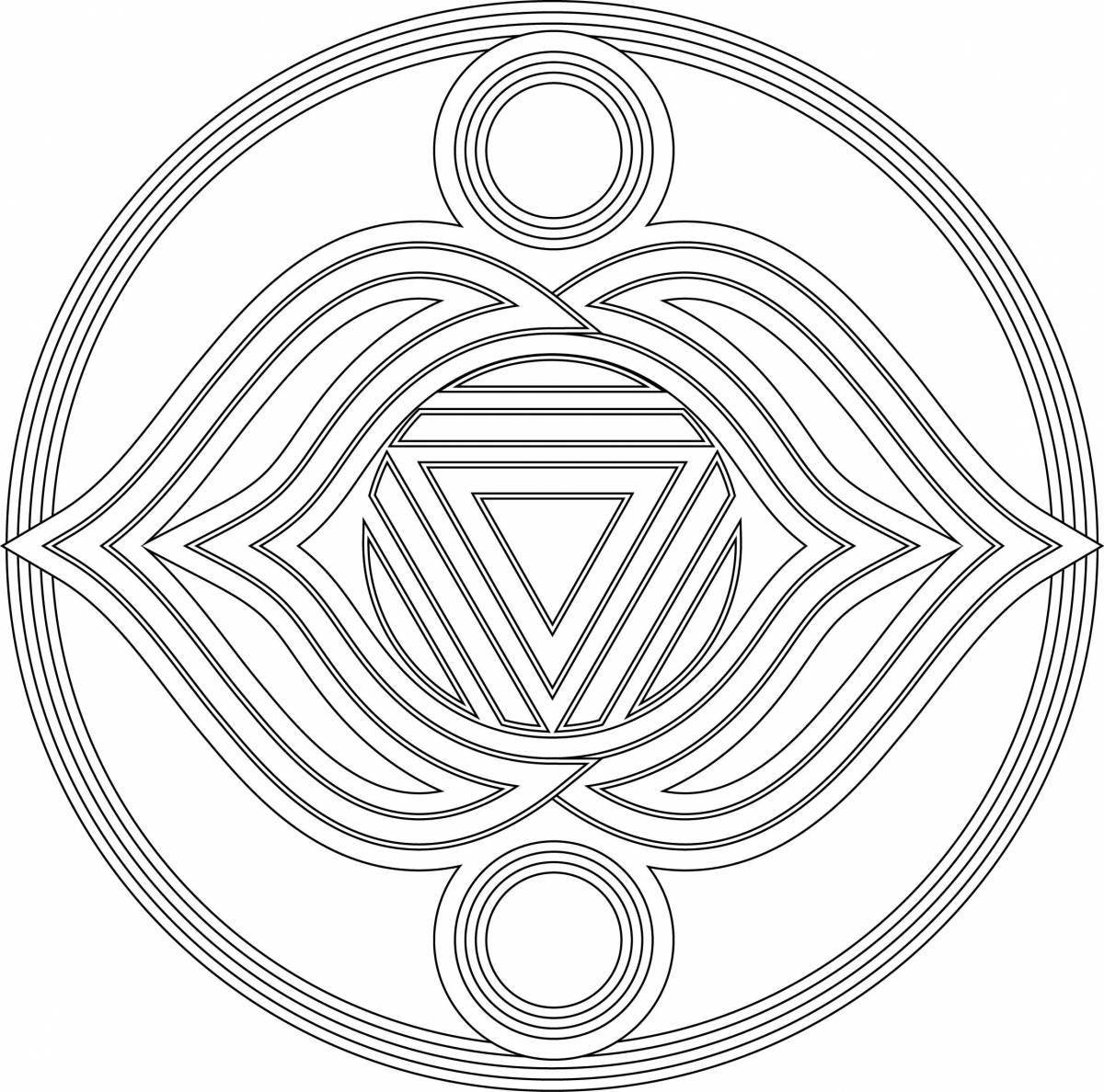 Chakras majestic coloring page