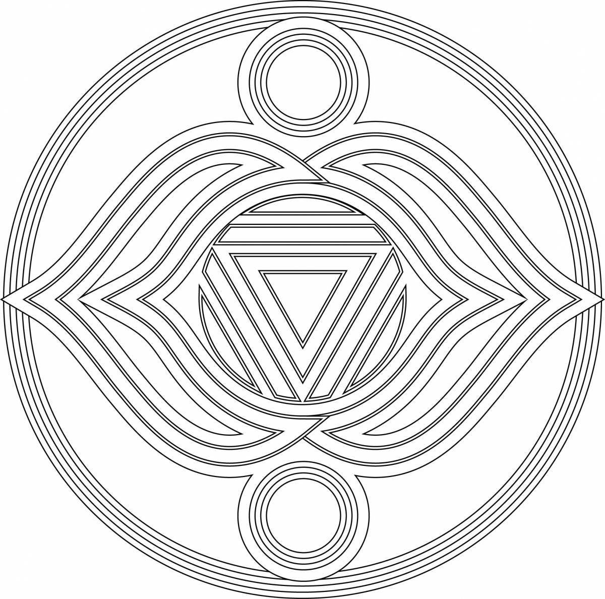 Chakras majestic coloring page