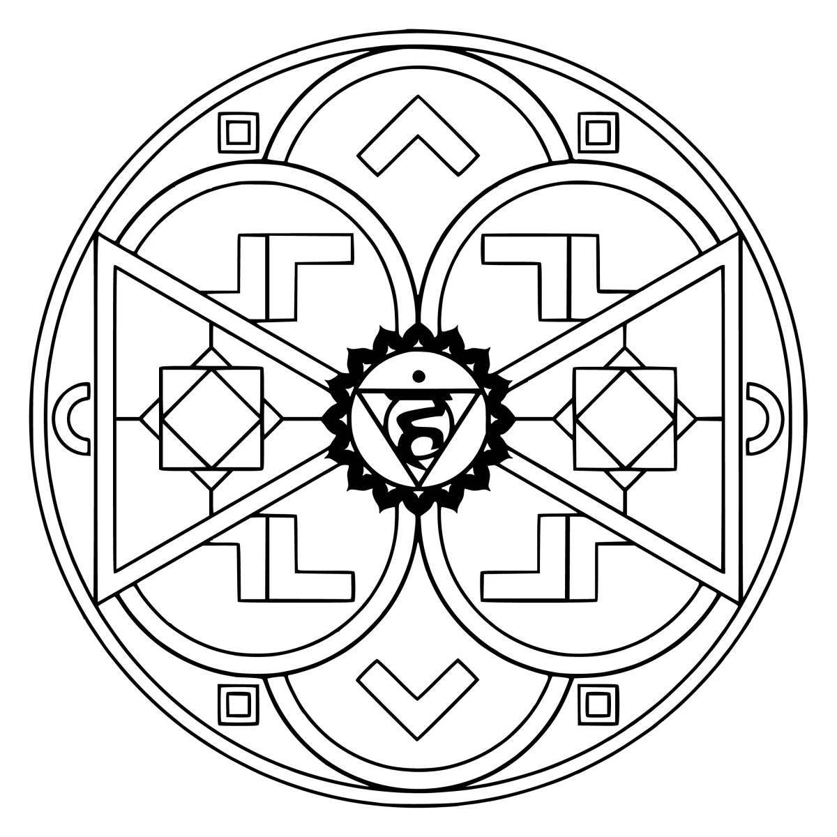 Awesome chakra coloring pages
