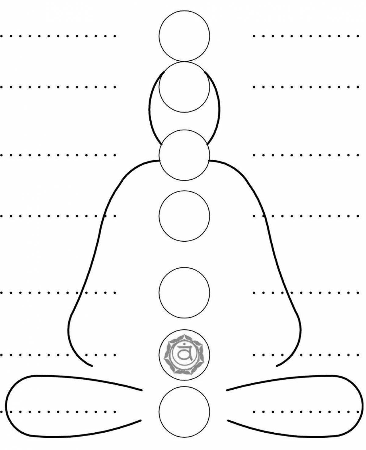 Chakras sublime coloring page