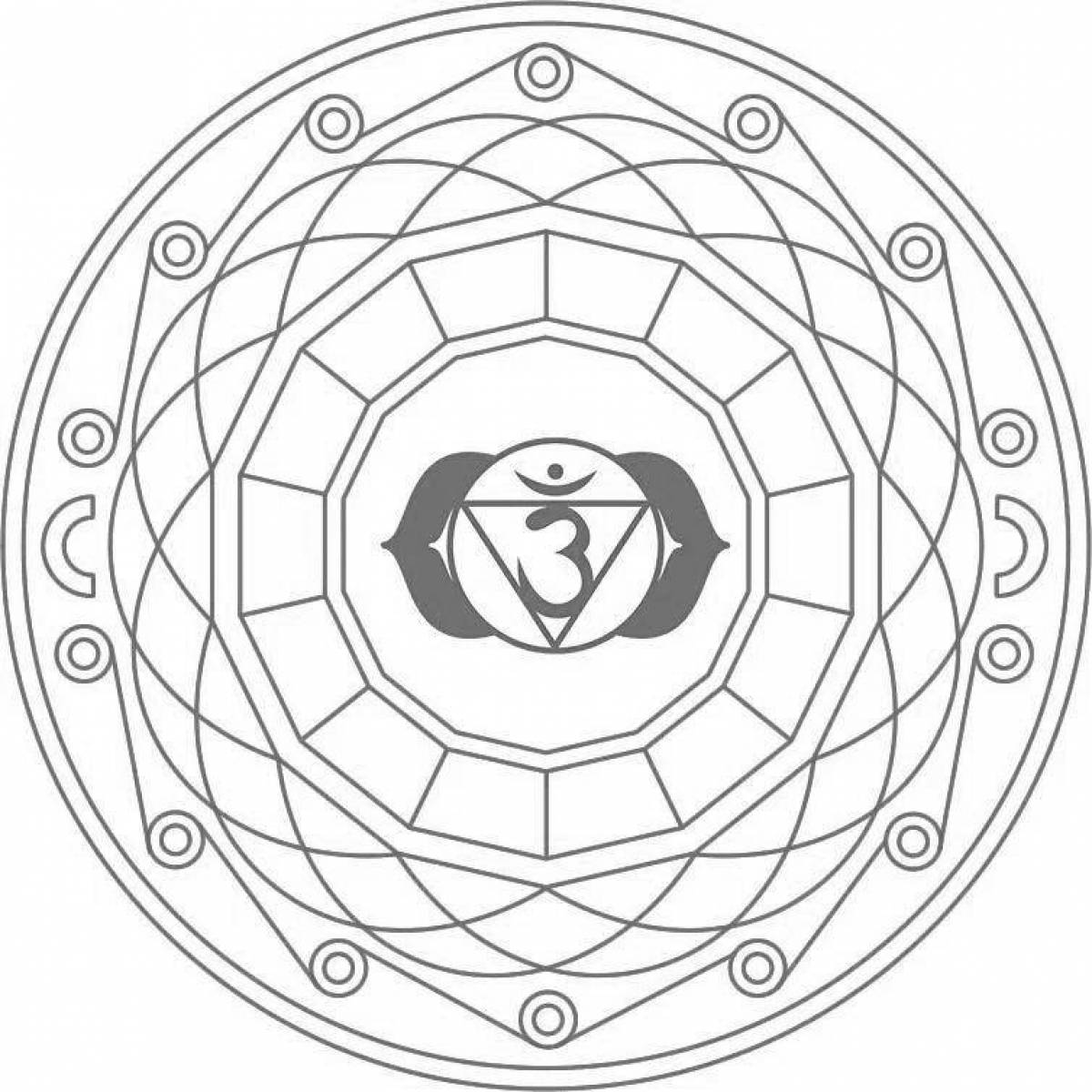 Intricate chakra coloring pages