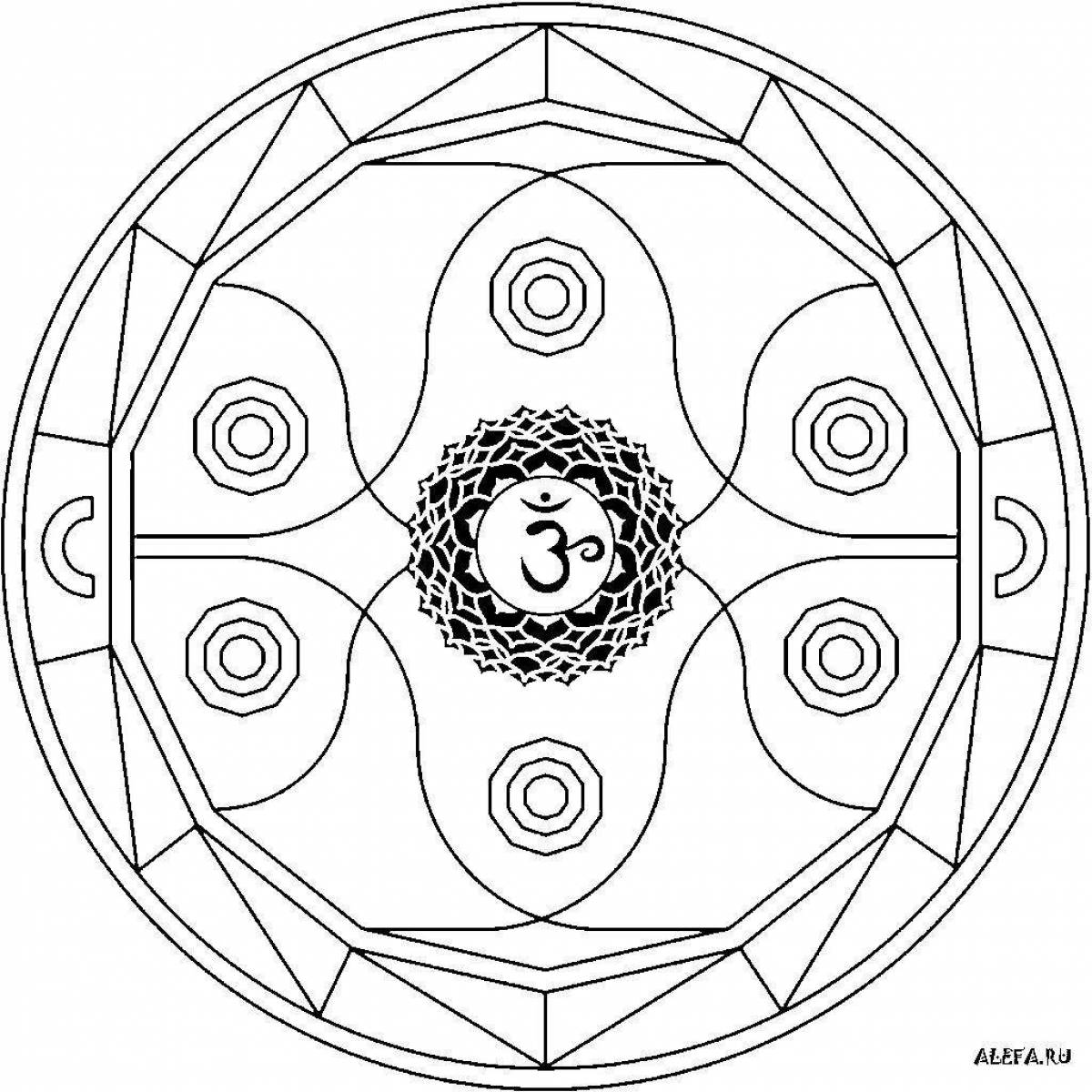 Gentle chakras coloring page