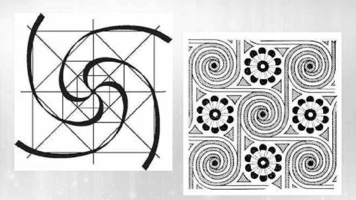 Раскраска увлекательная спиральная импровизация