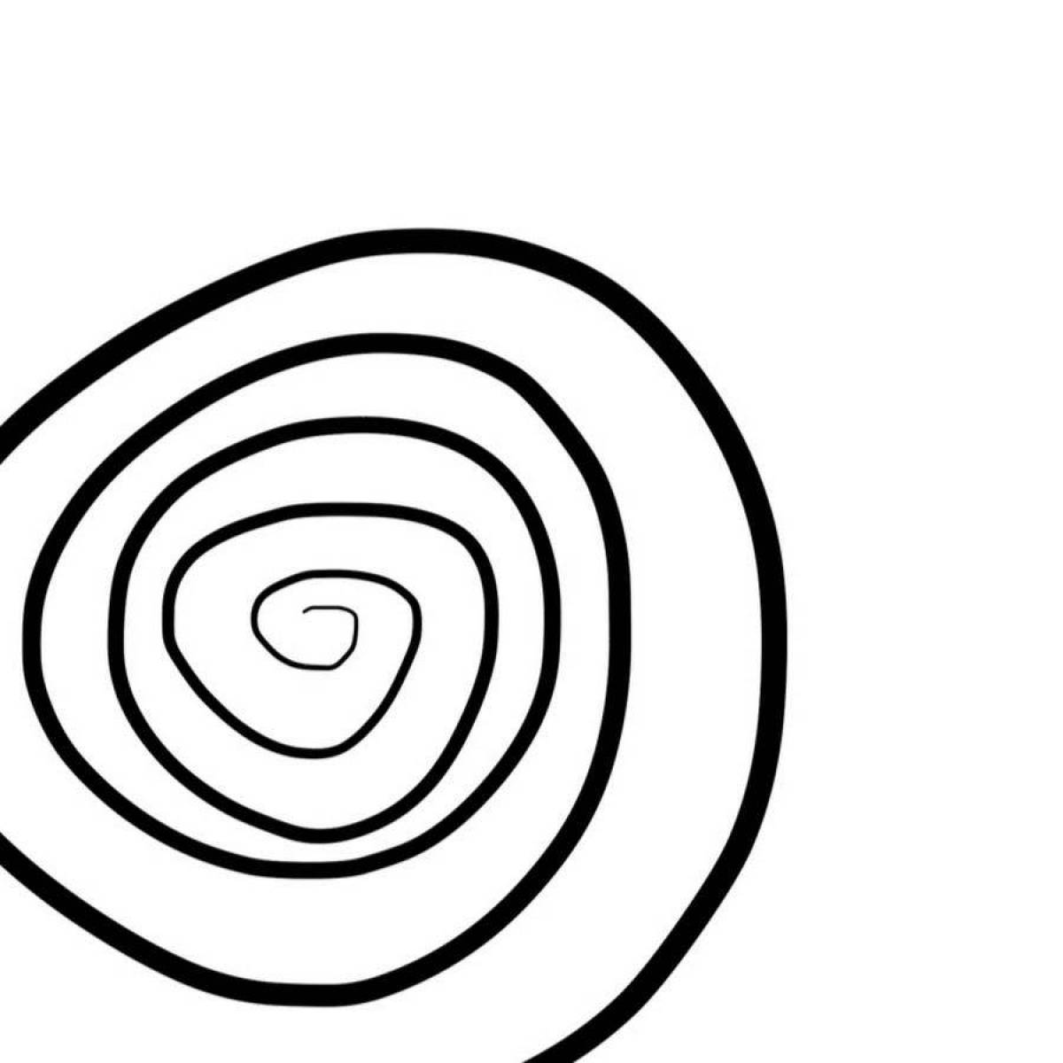 Coloring hypnotic spiral improvisation