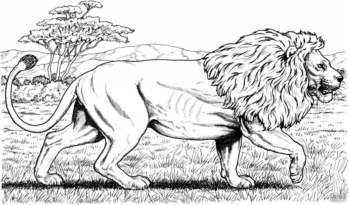 Tempting realistic animal coloring pages