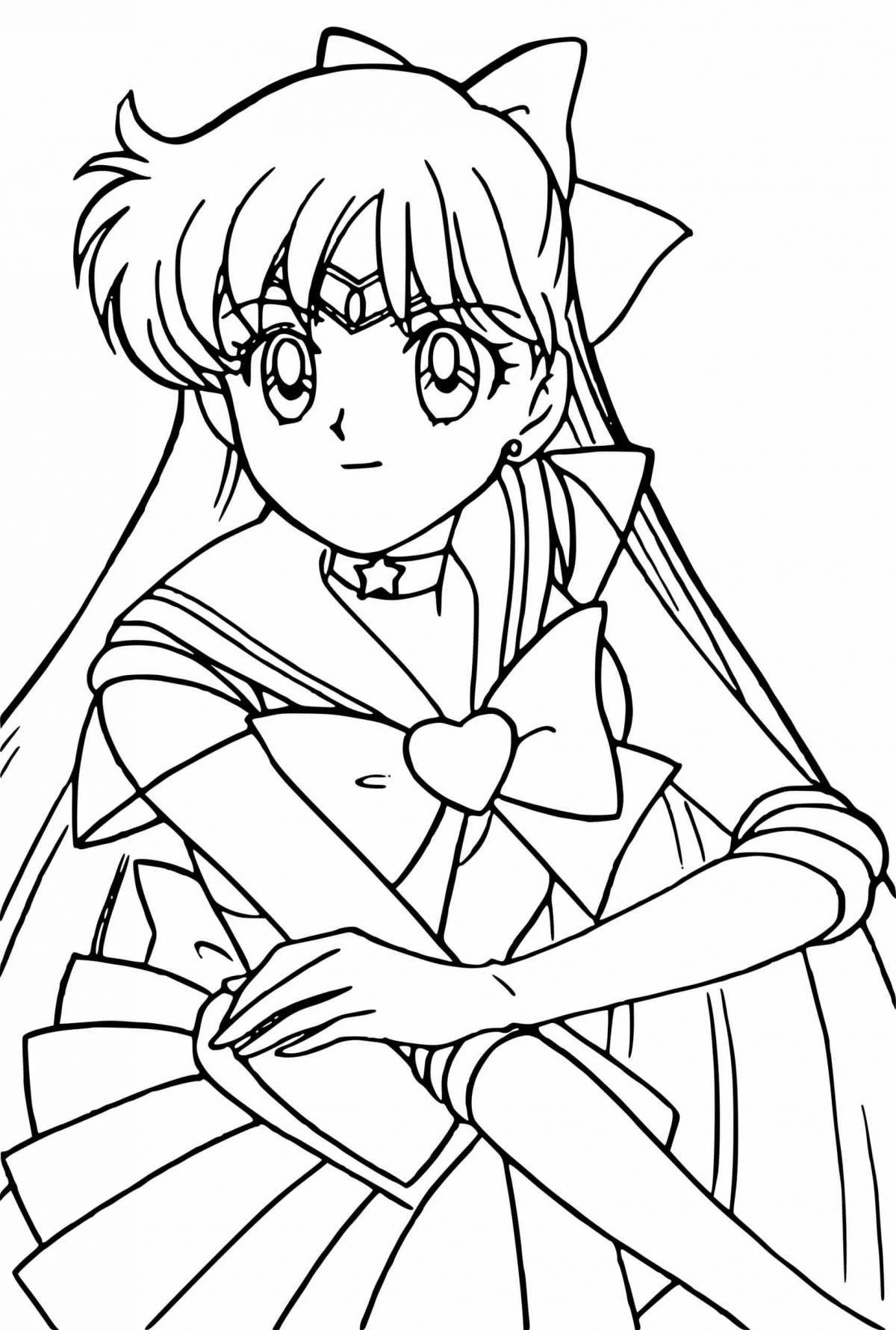 Color-frenzy anime children coloring page