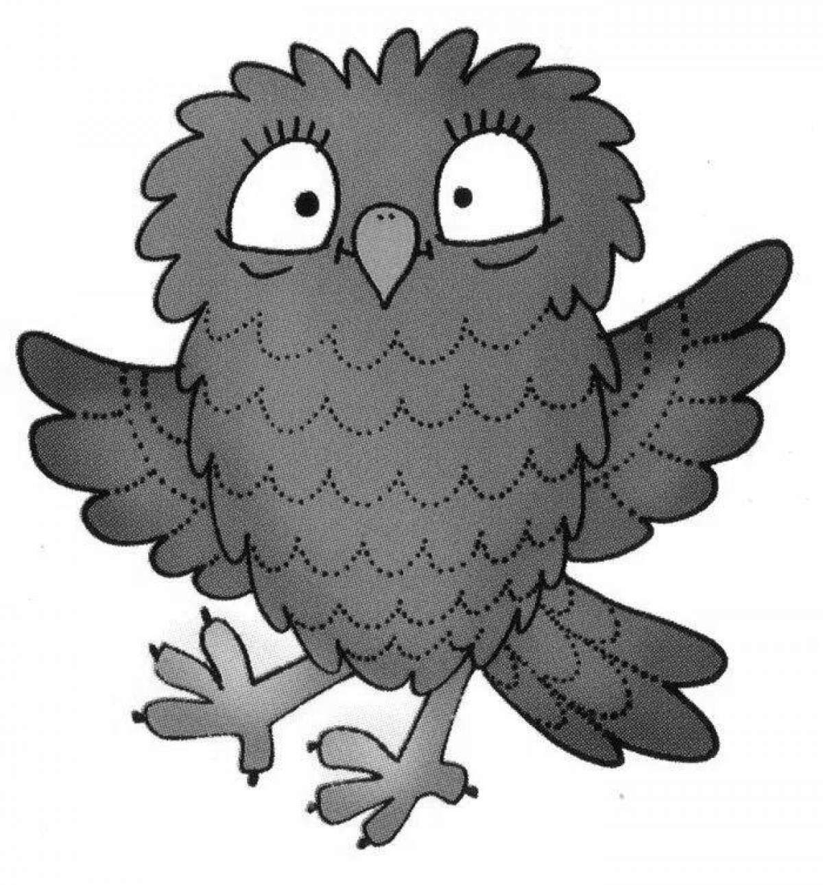 Adorable Owl Coloring Page