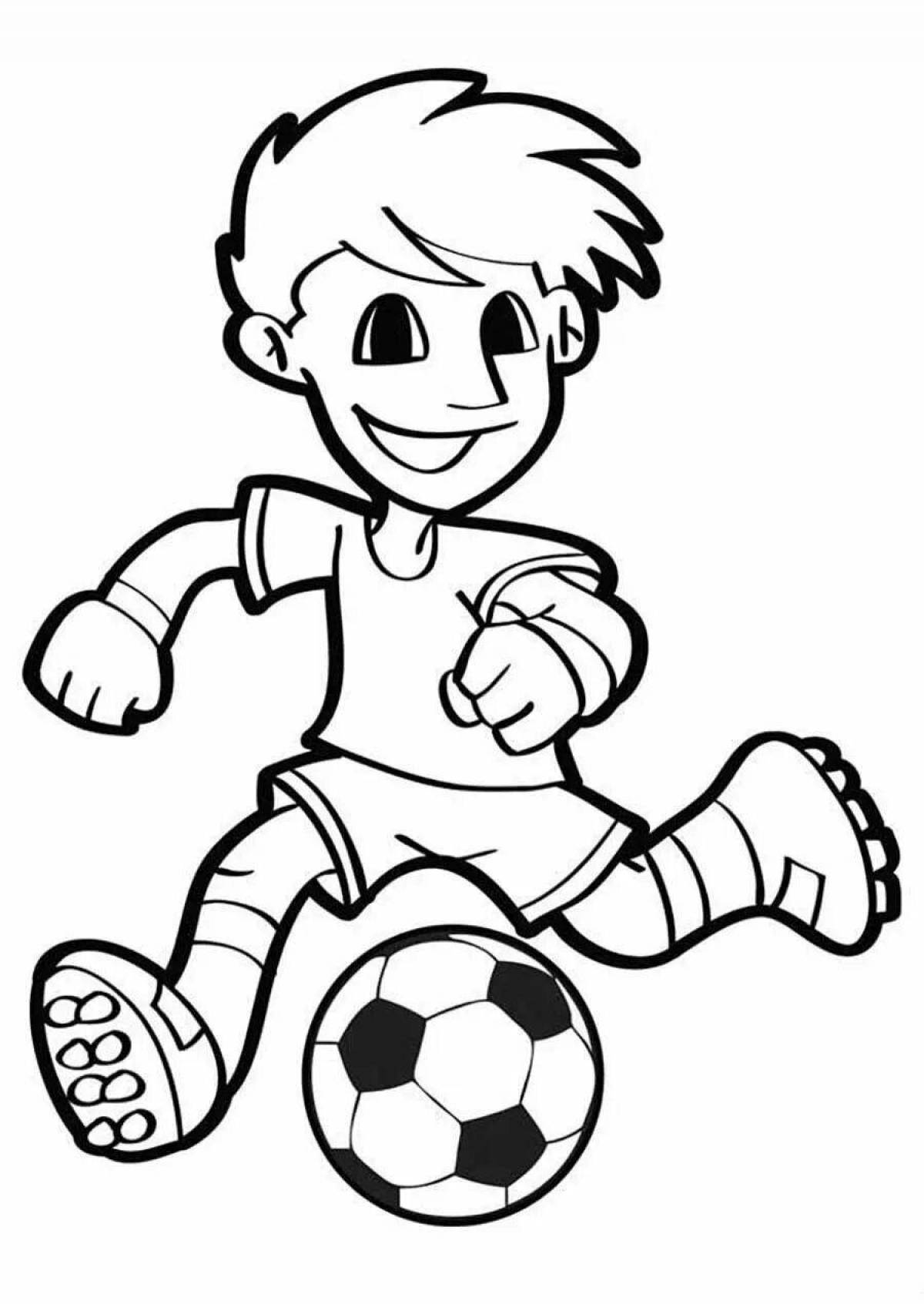 Exciting football coloring book for boys