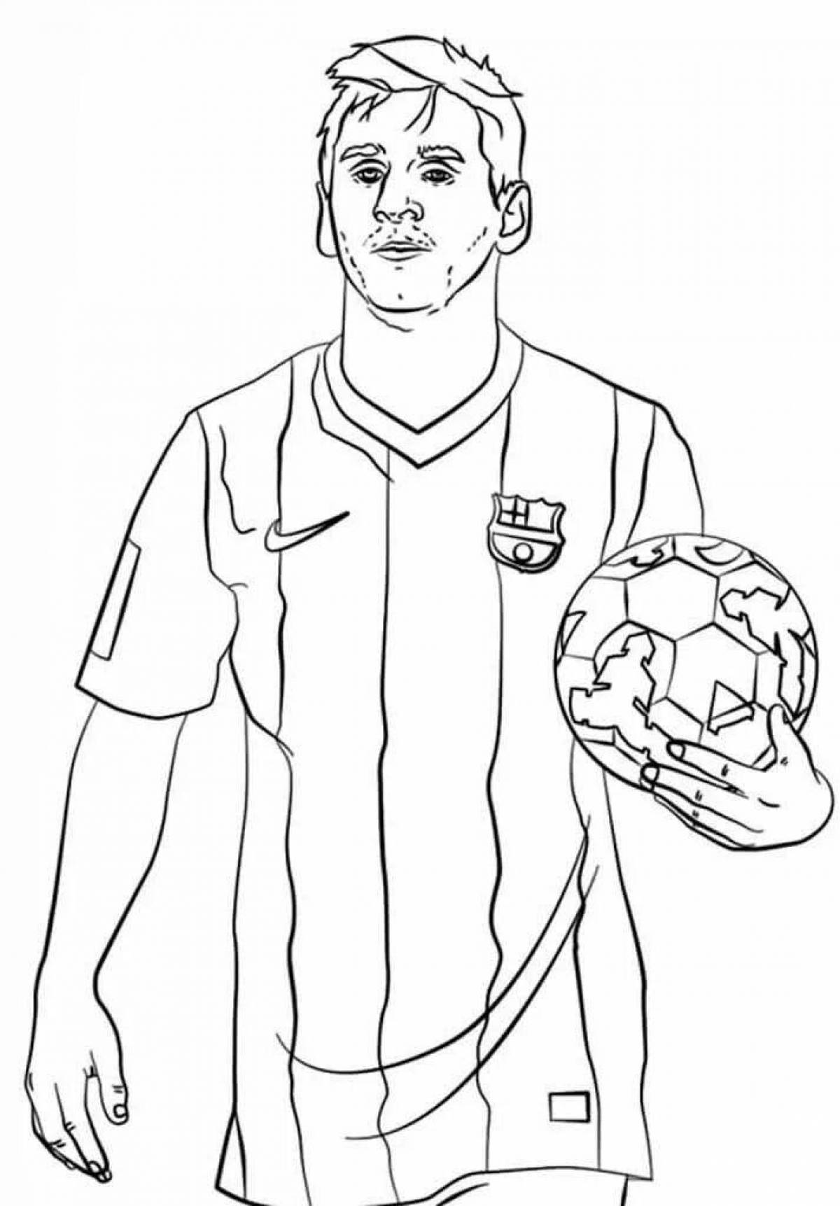 Dynamic football coloring book for boys