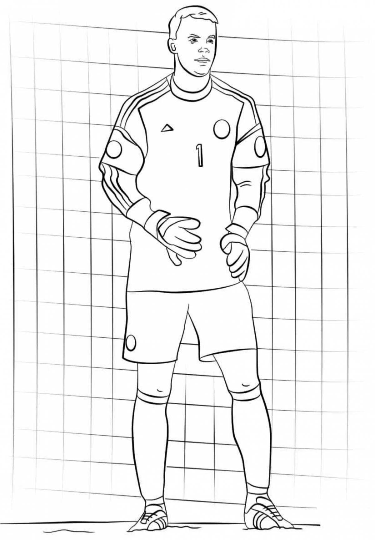 Coloring page nice football for boys