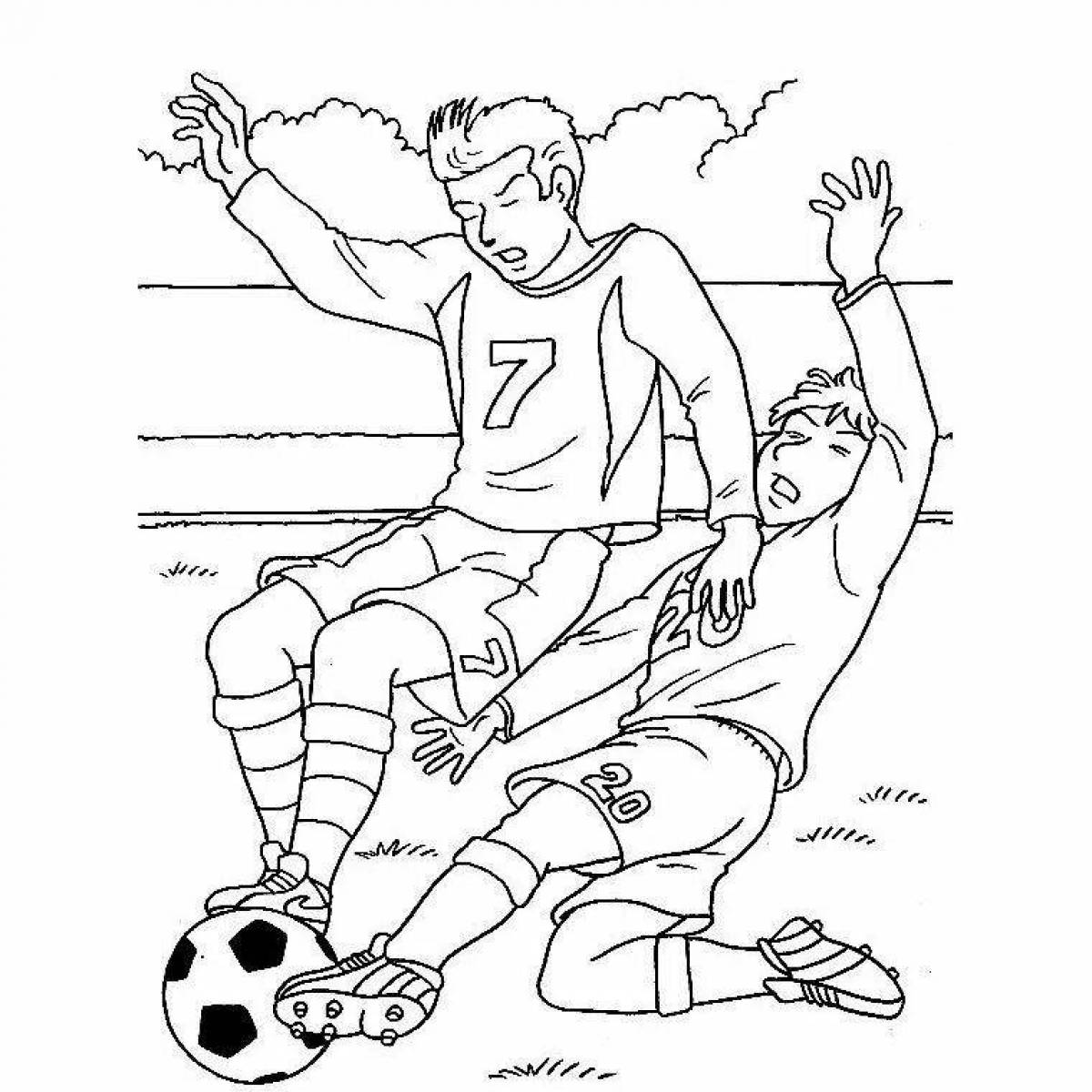 Soccer coloring cute boys