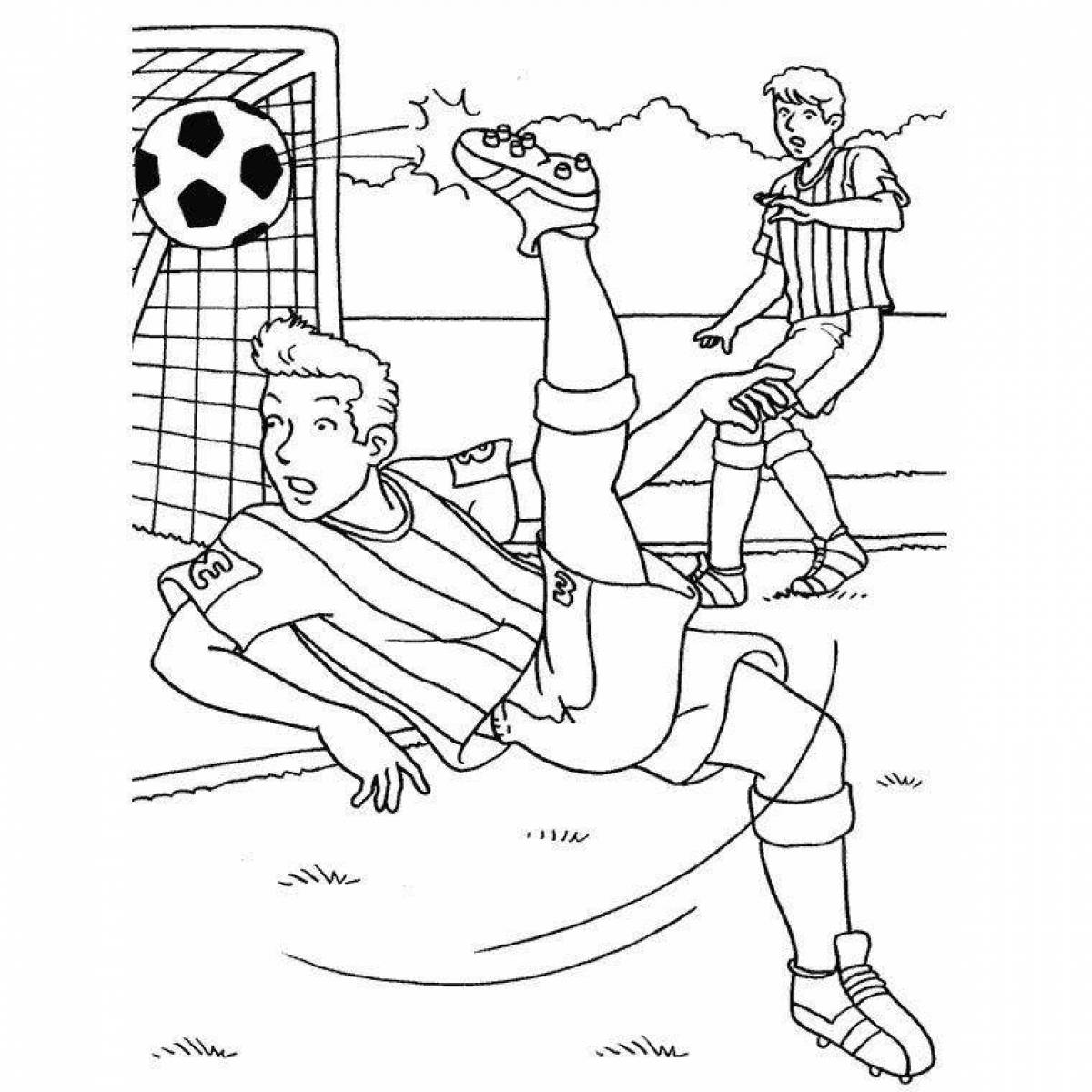 Comic football coloring book for boys